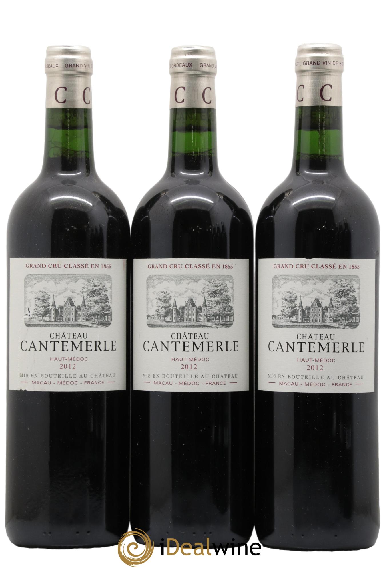 Château Cantemerle 5ème Grand Cru Classé 2012 - Lot de 3 bouteilles - 0