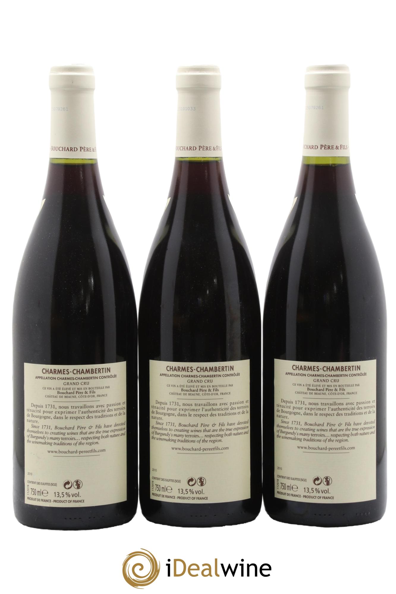 Charmes-Chambertin Grand Cru Bouchard Père & Fils 2010 - Lot de 6 bouteilles - 2