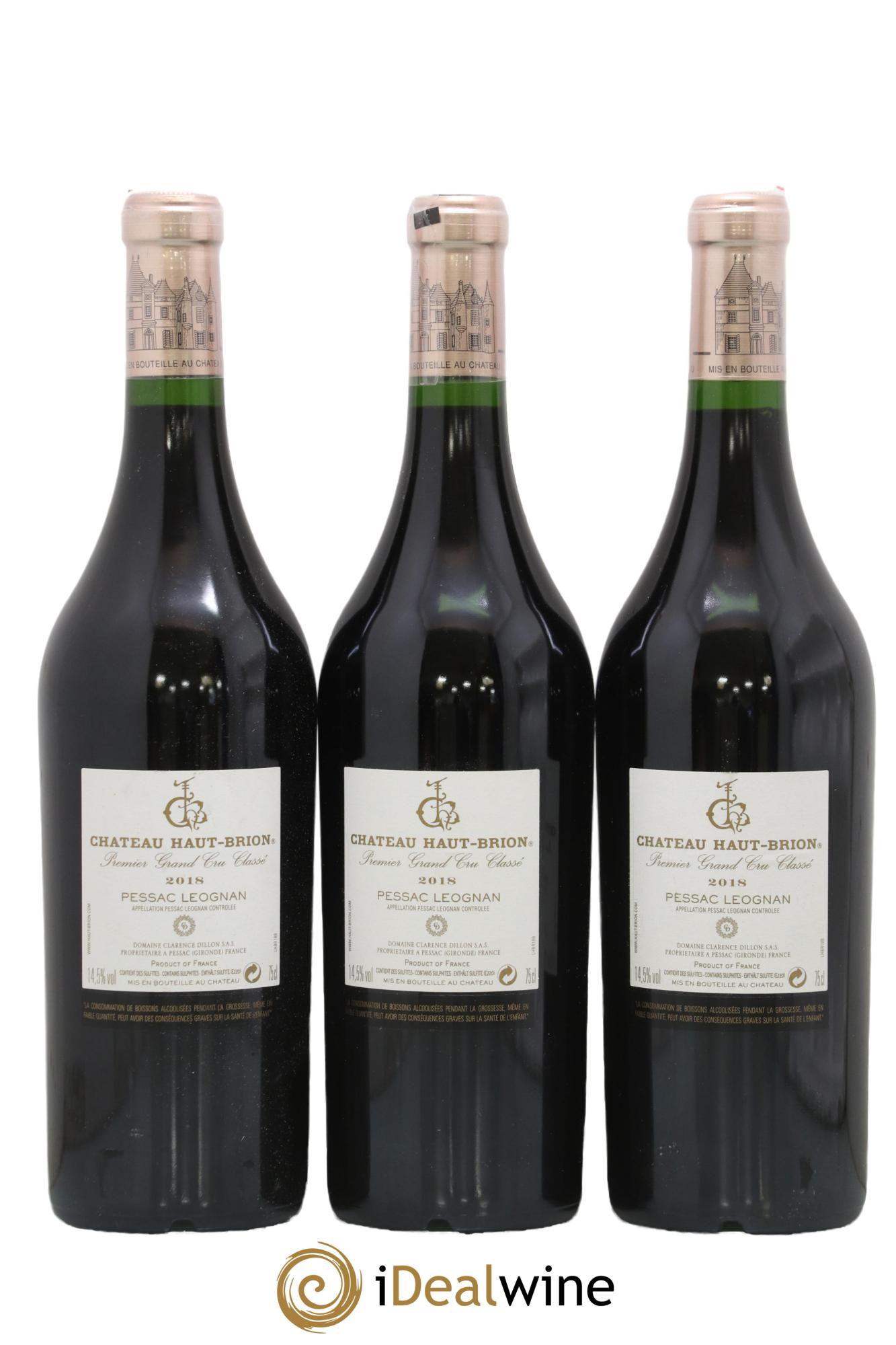 Château Haut Brion 1er Grand Cru Classé  2018 - Lotto di 3 bottiglie - 1