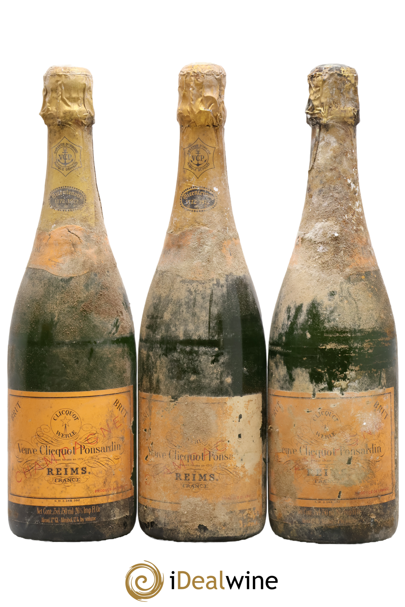 Bicentenaire 1772-1972 Veuve Clicquot - Lot de 3 bouteilles - 0
