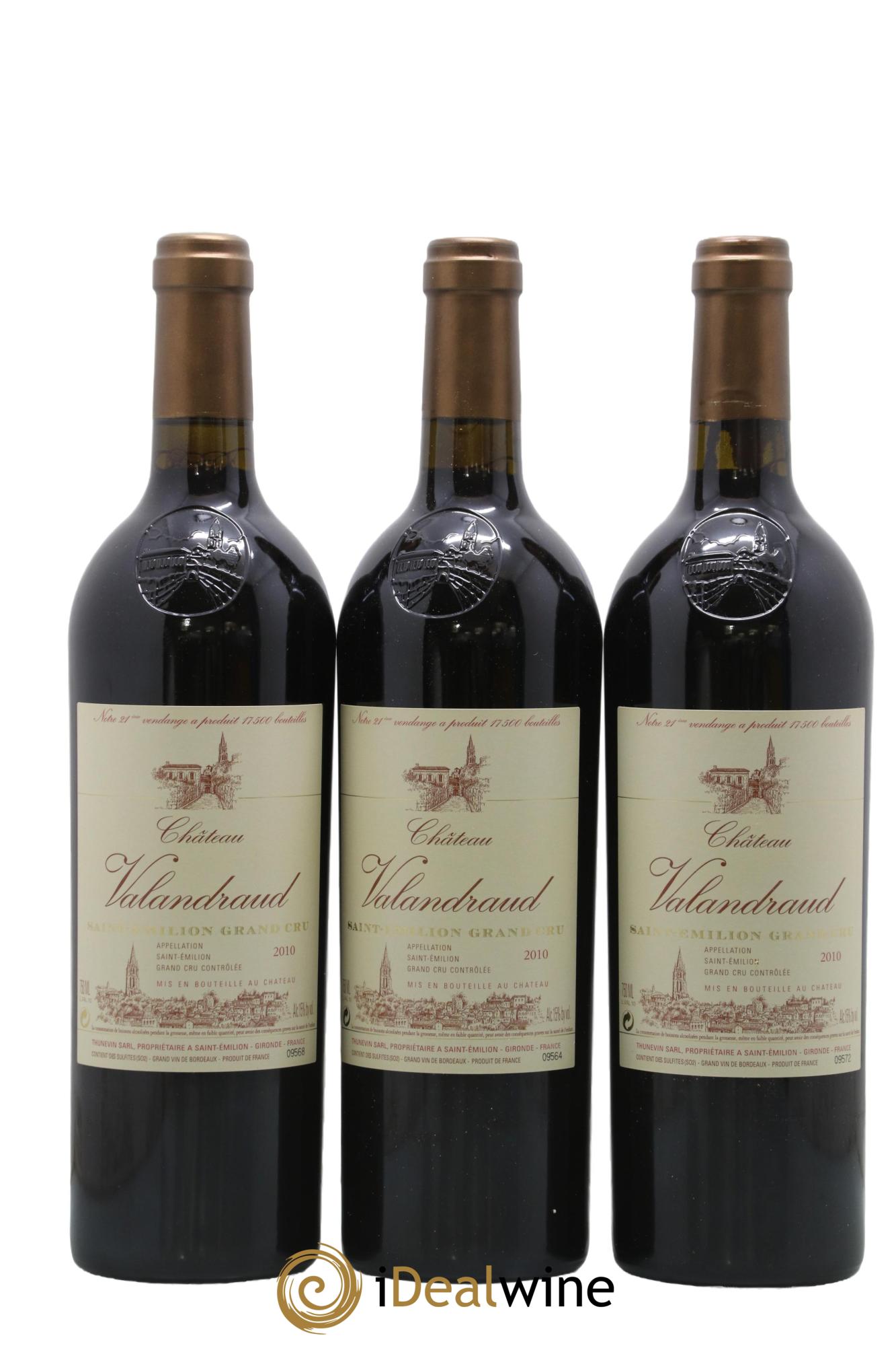 Château de Valandraud 1er Grand Cru Classé B depuis 2012 2010 - Lot of 12 bottles - 1