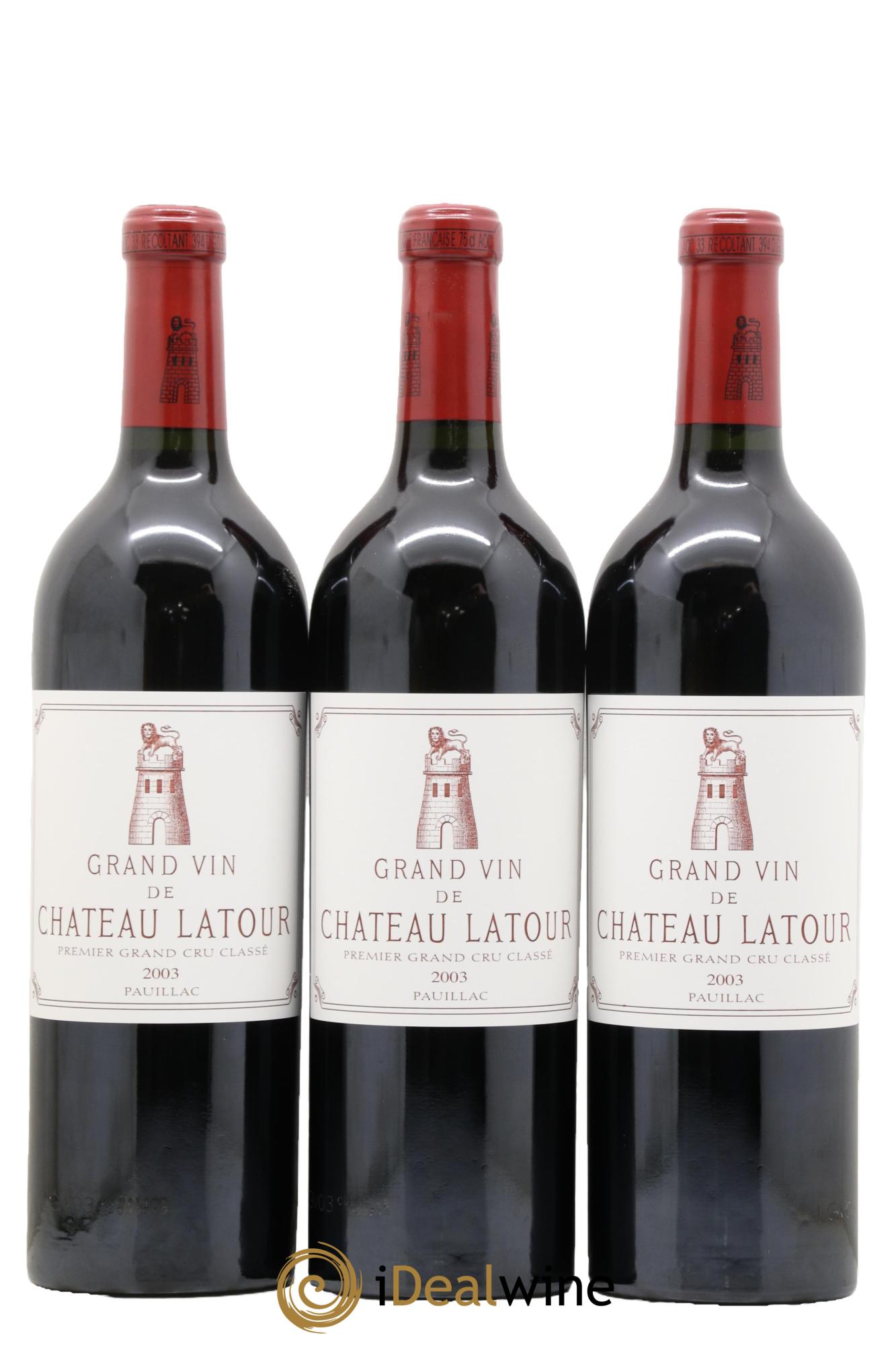Château Latour 1er Grand Cru Classé 2003 - Lot de 6 bouteilles - 3