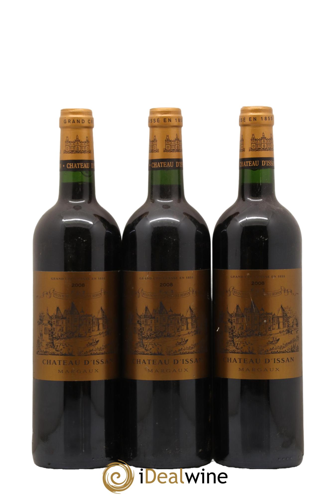 Château d'Issan 3ème Grand Cru Classé 2008 - Lotto di 3 bottiglie - 0