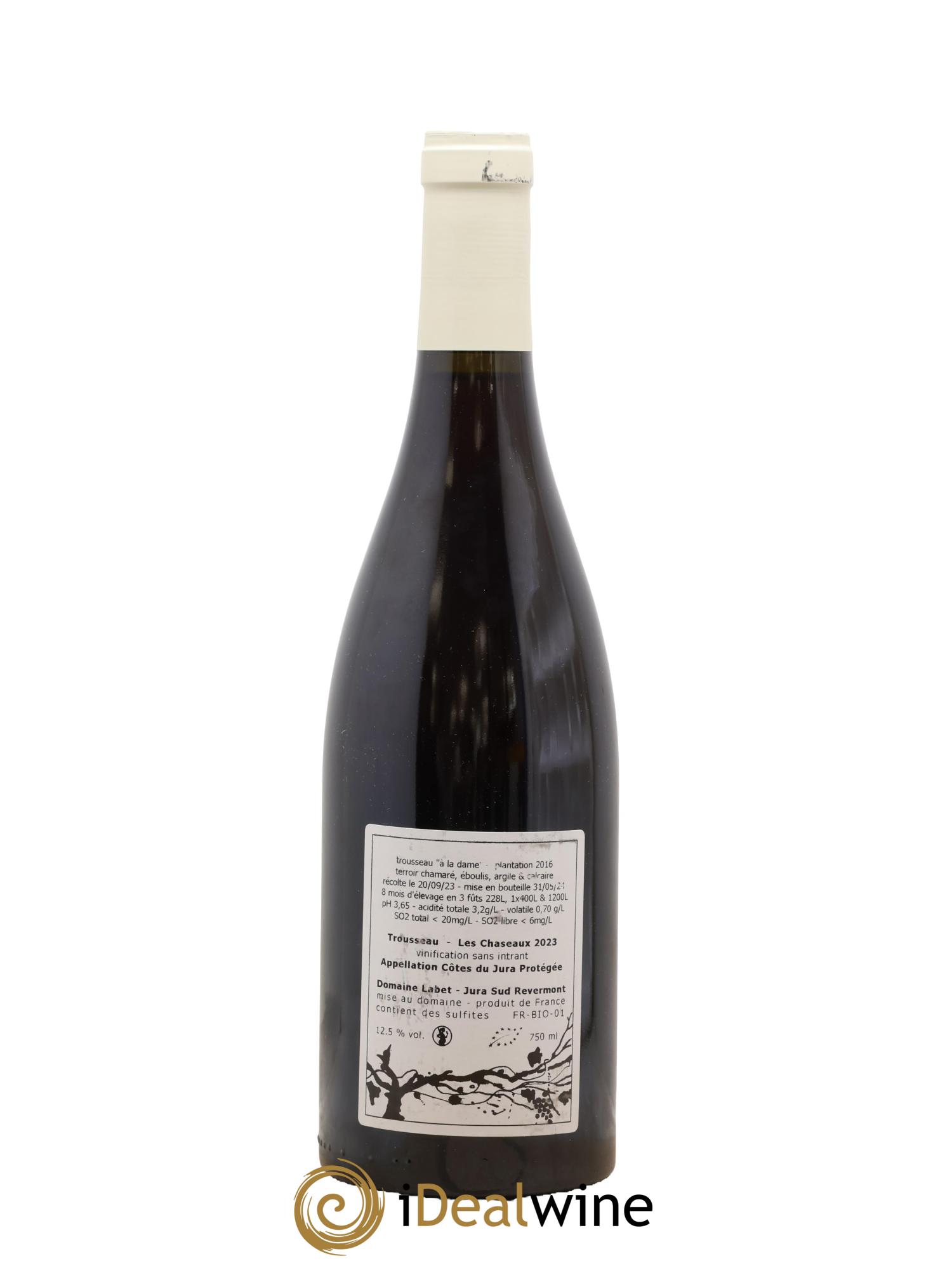 Côtes du Jura Trousseau Les Chaseaux Romain - Julien - Charline Labet 2023 - Lot de 1 bouteille - 1