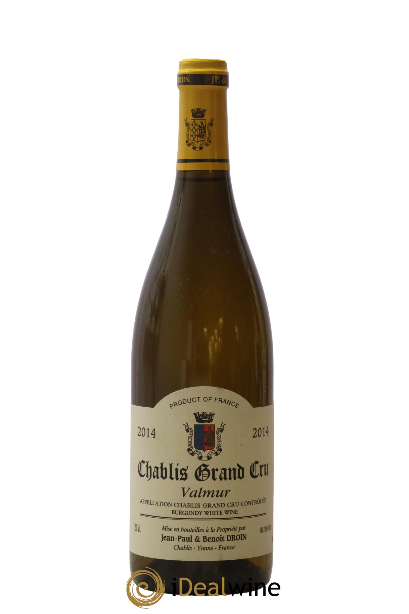 Chablis Grand Cru Valmur Jean-Paul & Benoît Droin (Domaine) 2014 - Lot de 1 bouteille - 0