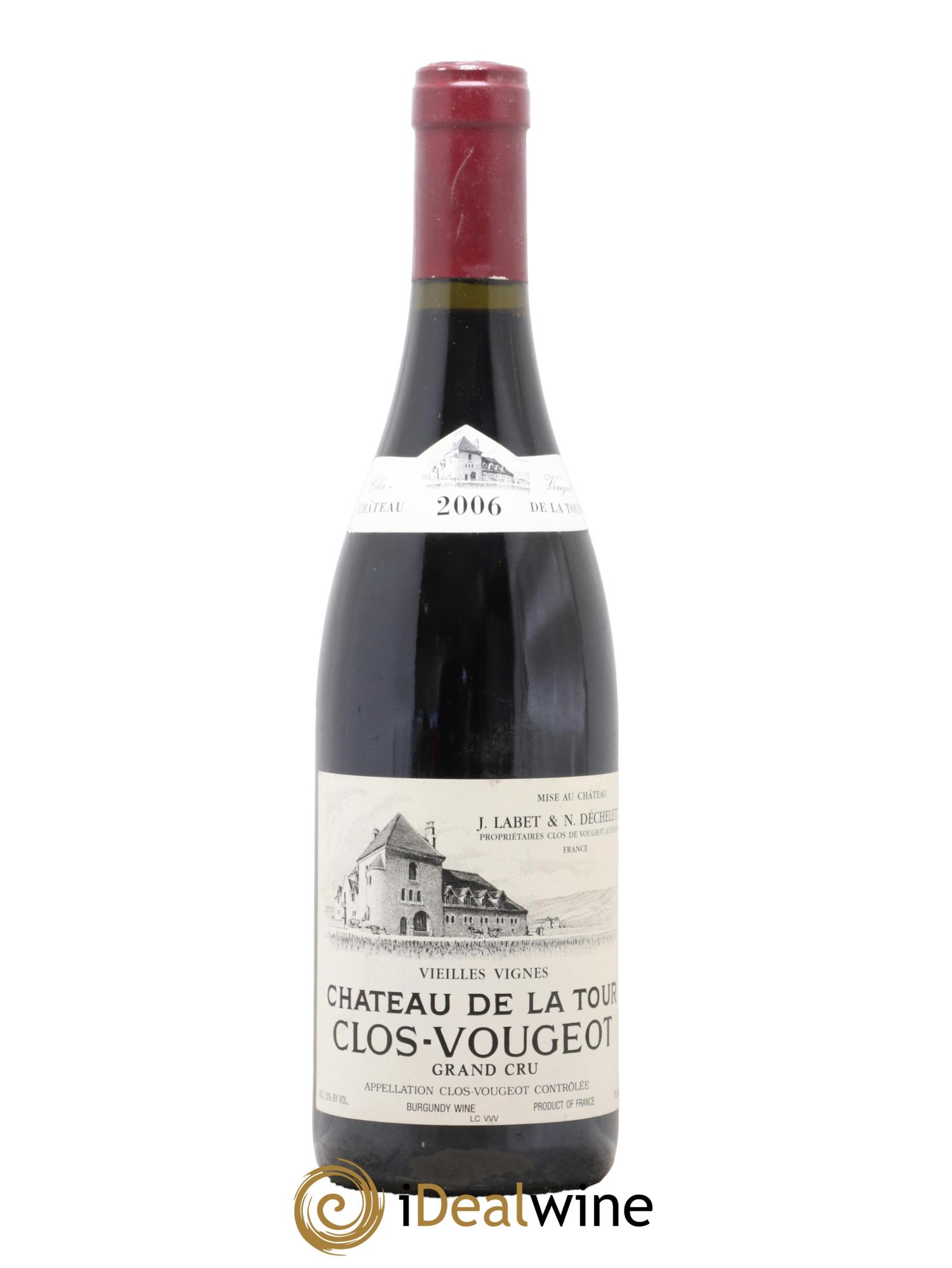 Clos de Vougeot Grand Cru Vieilles Vignes Château de La Tour 2006 - Lot de 1 bouteille - 0