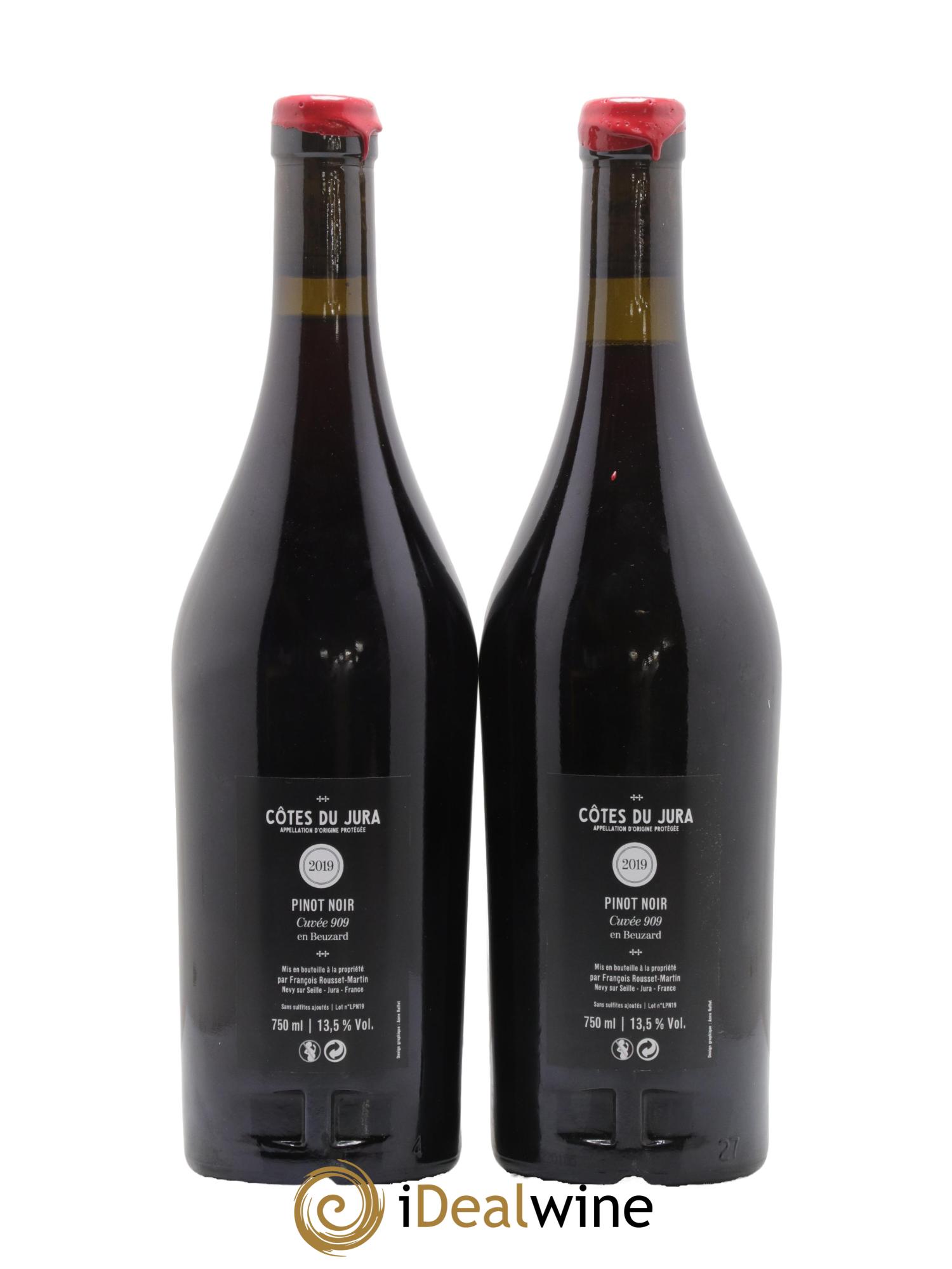 Côtes du Jura Pinot noir En Beuzard 909 François Rousset Martin 2019 - Lot de 2 bouteilles - 1