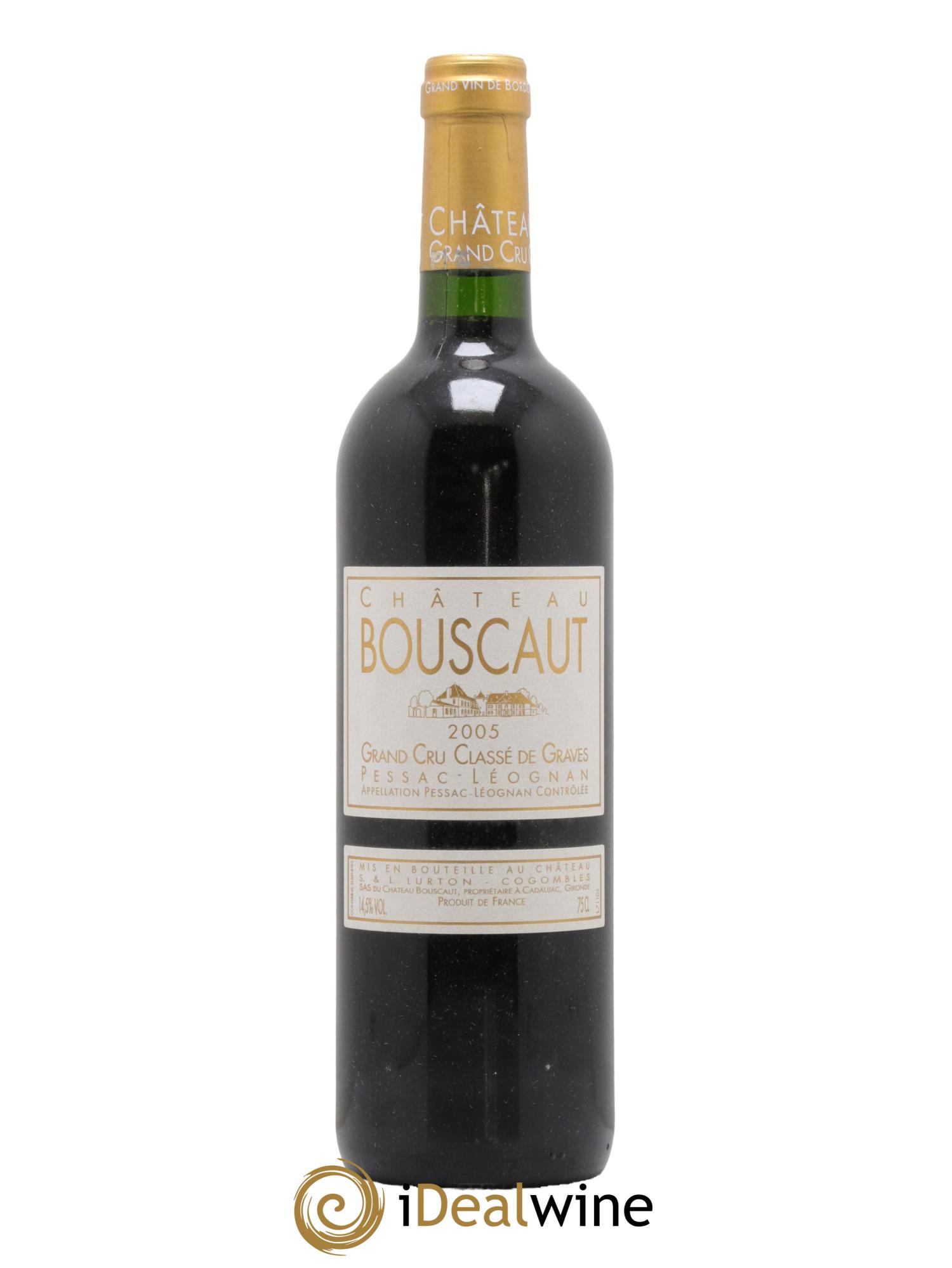 Château Bouscaut Cru Classé de Graves 2005 - Lot de 1 bouteille - 0
