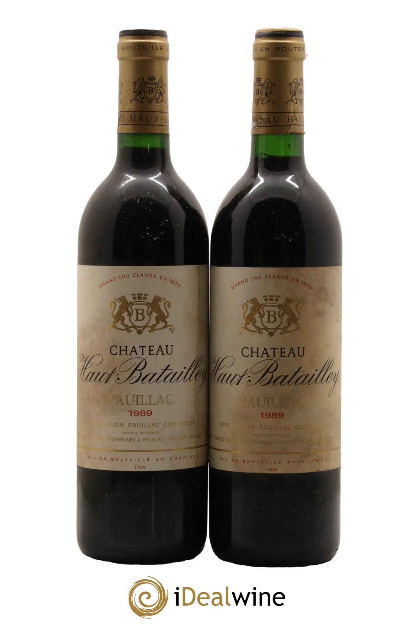Château Haut Batailley 5ème Grand Cru Classé 1989 - Lot de 2 bouteilles - 0