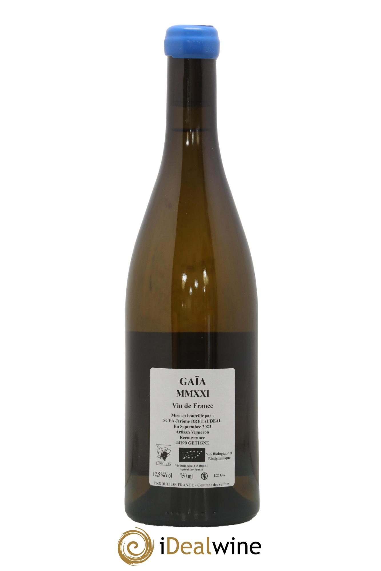 Vin de France Gaïa Jérôme Bretaudeau - Domaine de Bellevue 2021 - Lot de 1 bouteille - 1