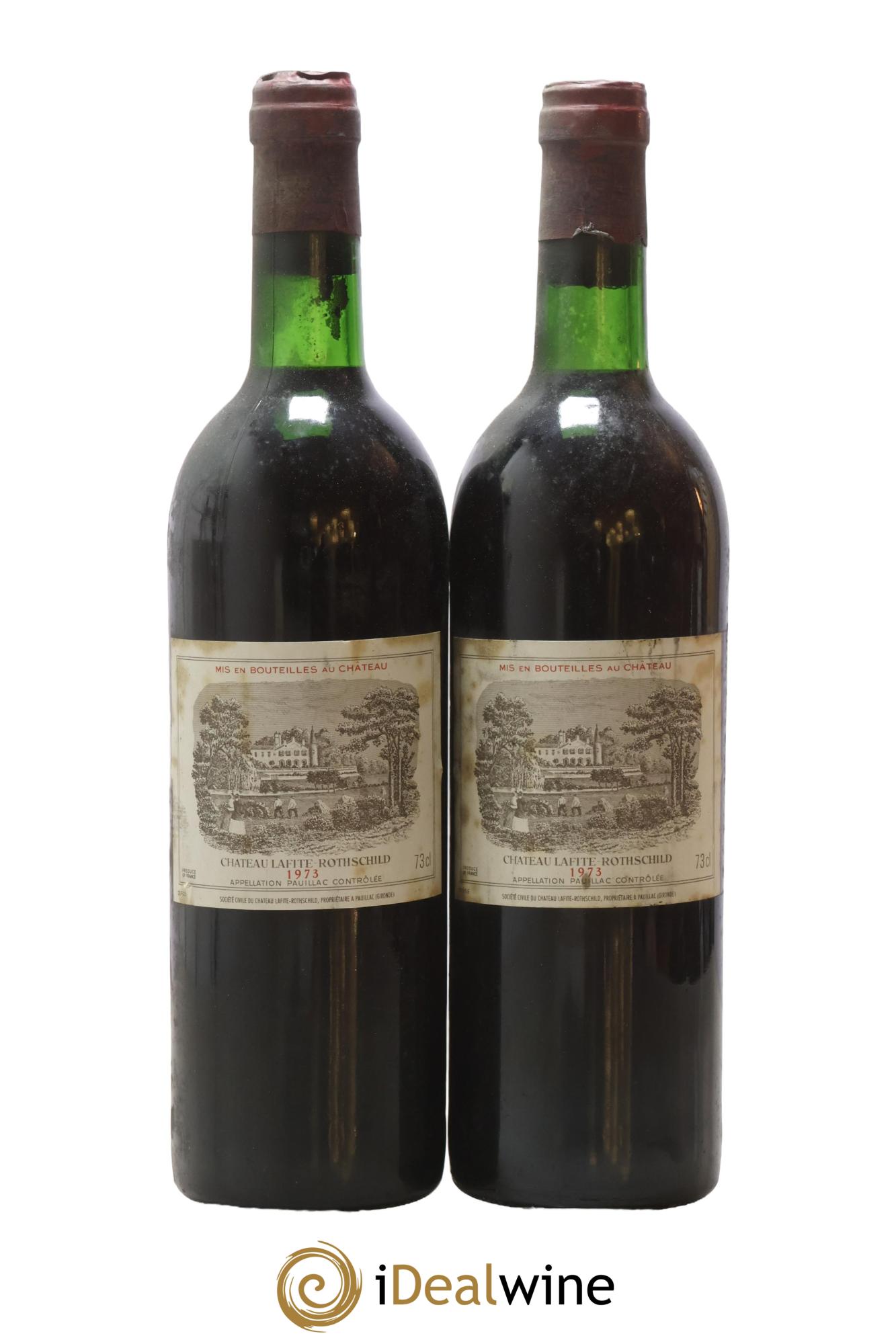 Château Lafite Rothschild 1er Grand Cru Classé 1973 - Lot of 2 bottles - 0
