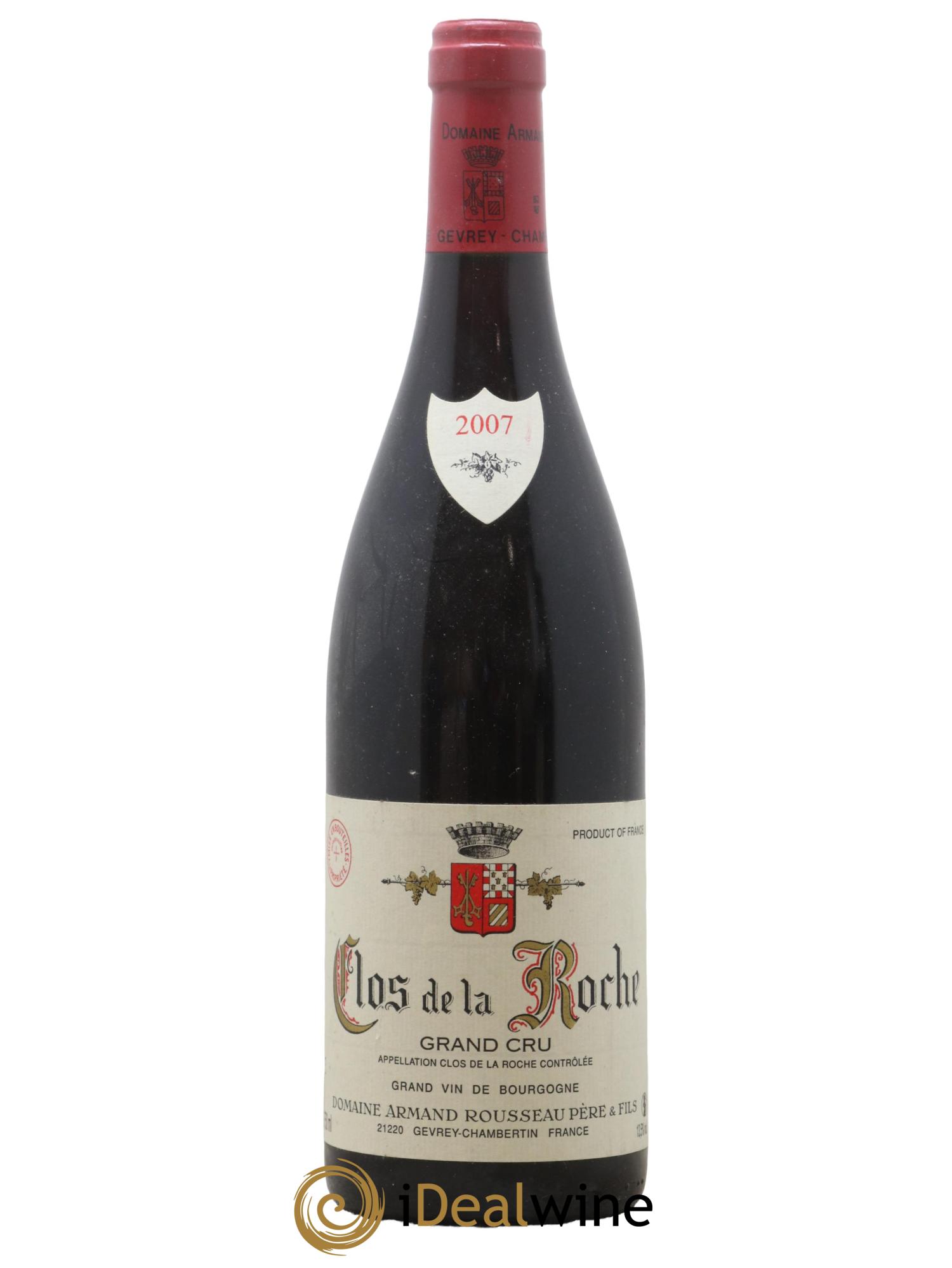 Clos de la Roche Grand Cru Armand Rousseau (Domaine) 2007 - Posten von 1 Flasche - 0