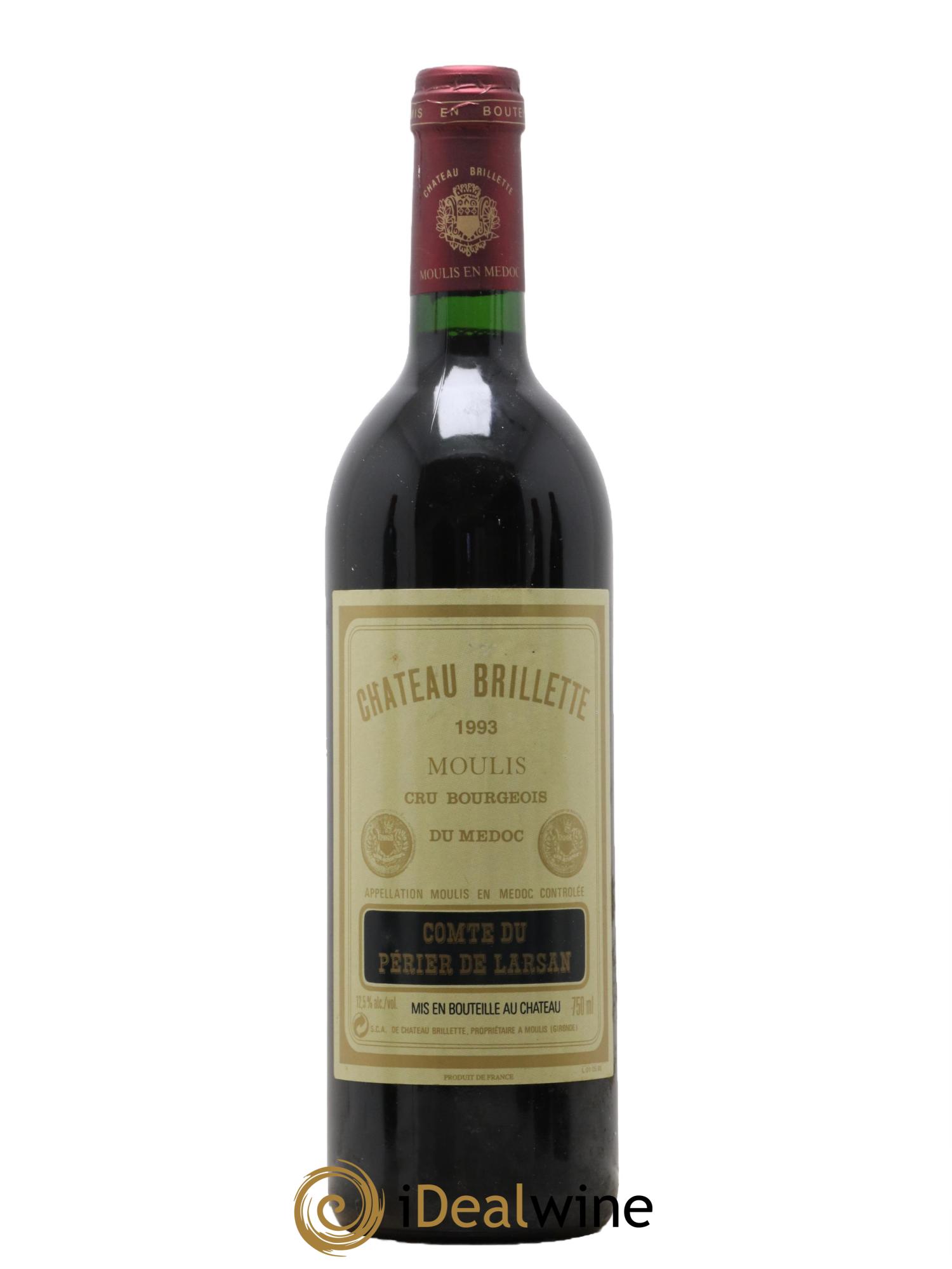 Château Brillette Cru Bourgeois 1993 - Lot de 1 bouteille - 0