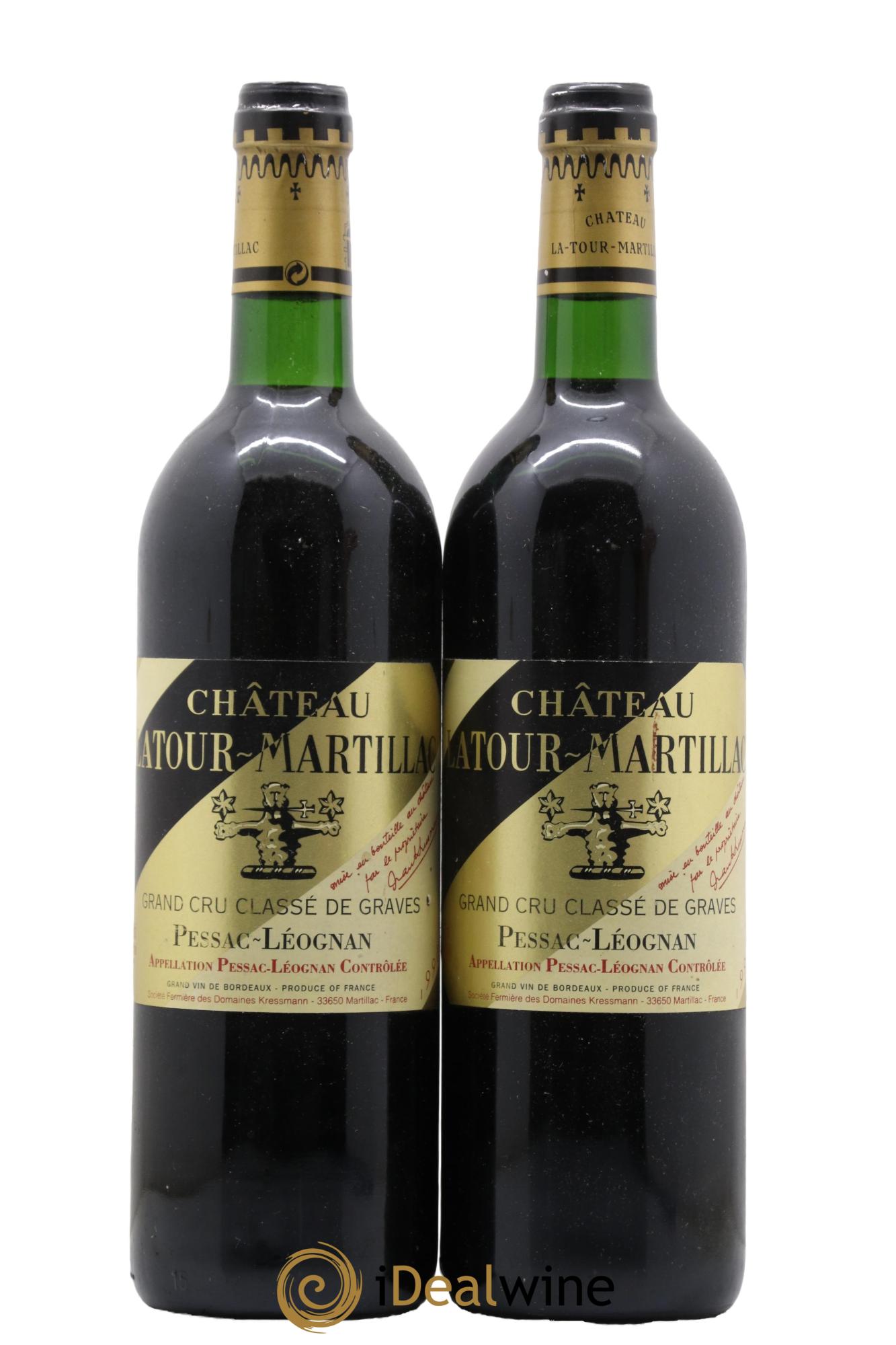 Château Latour-Martillac Cru Classé de Graves 1998 - Lot de 2 bouteilles - 0