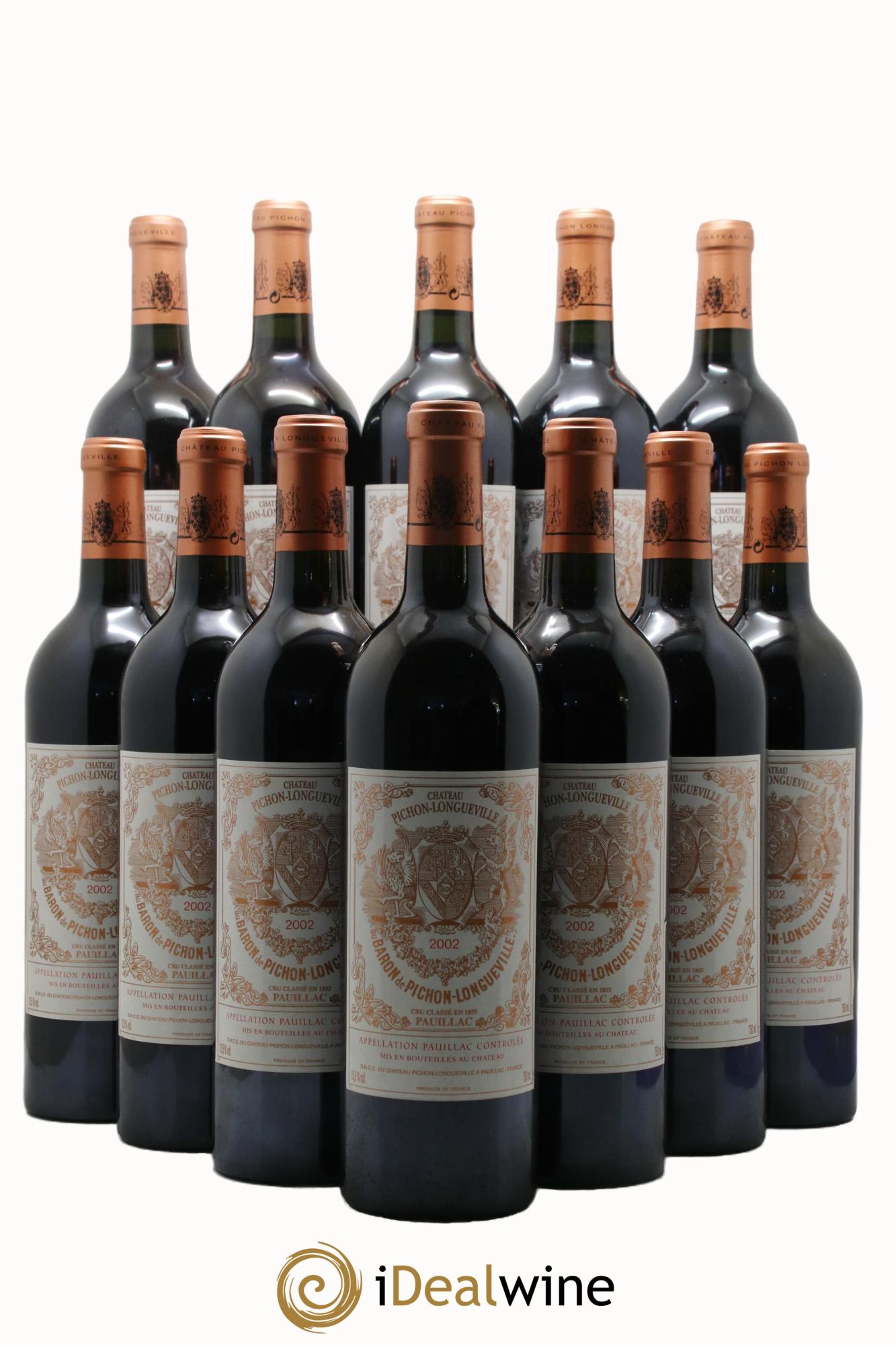 Pichon Longueville Baron 2ème Grand Cru Classé 2002 - Lot de 12 bouteilles - 0