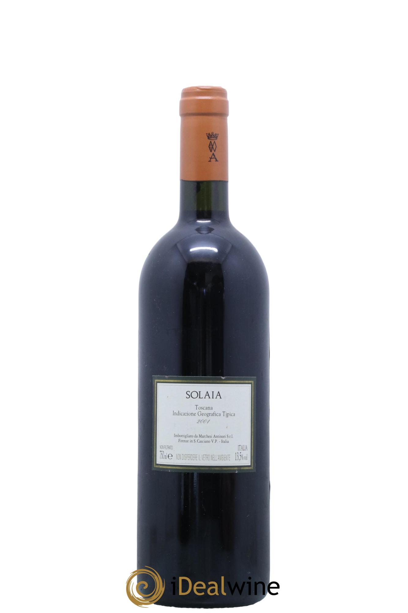 Toscana IGT Solaia Tenuta Tignanello - Marchesi Antinori  2001 - Posten von 1 Flasche - 1