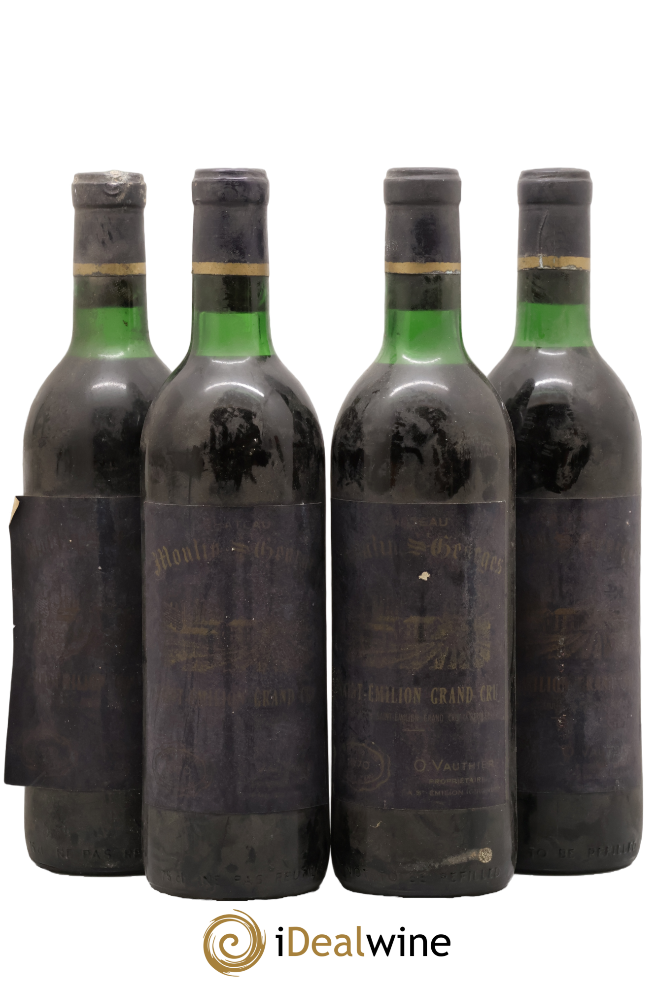 Château Moulin Saint Georges 1970 - Lot de 4 bouteilles - 1