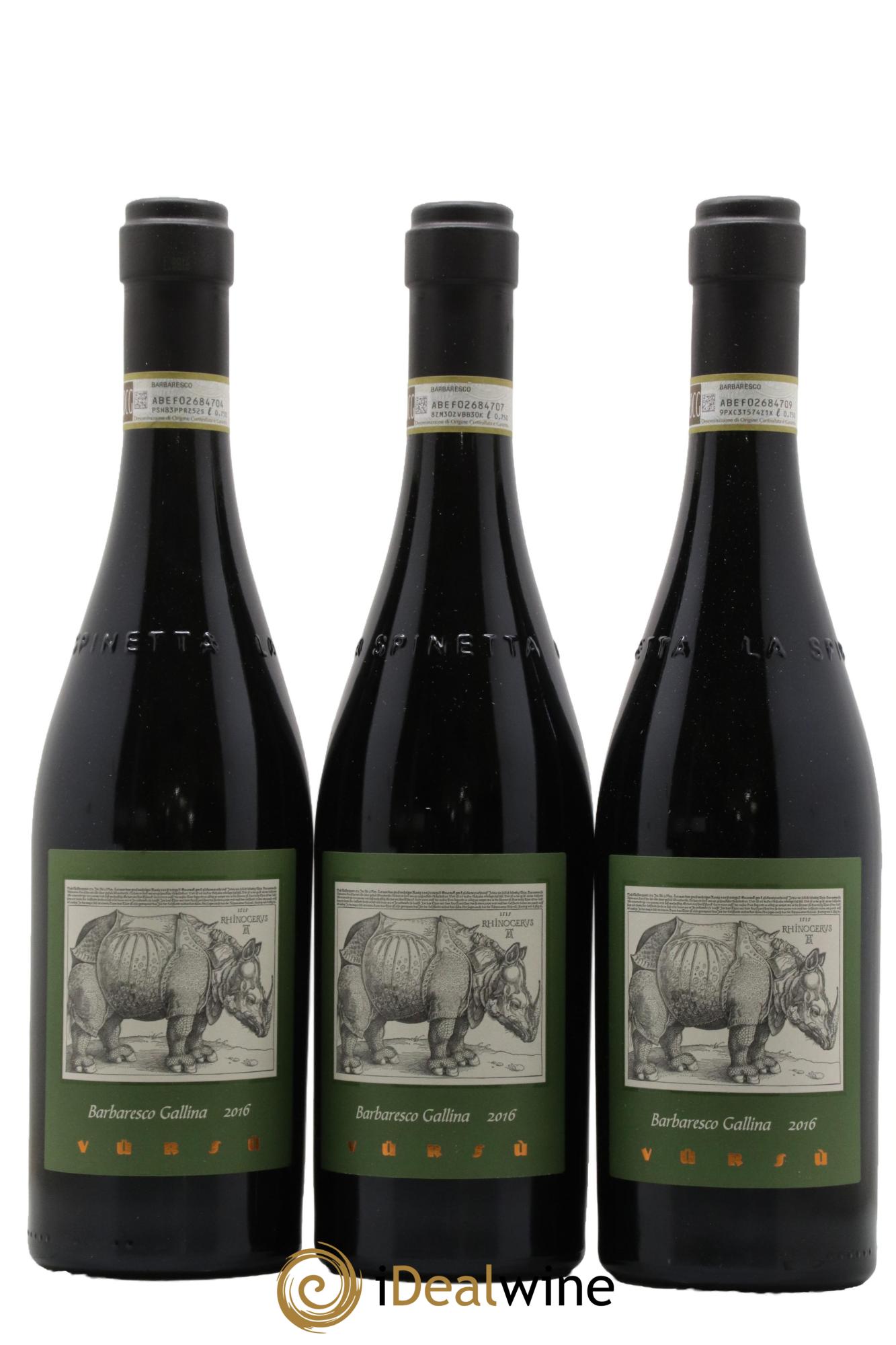 Barbaresco DOCG Vigneto Gallina Vursu La Spinetta - Giorgio Rivetti 2016 - Posten von 6 Flaschen - 1