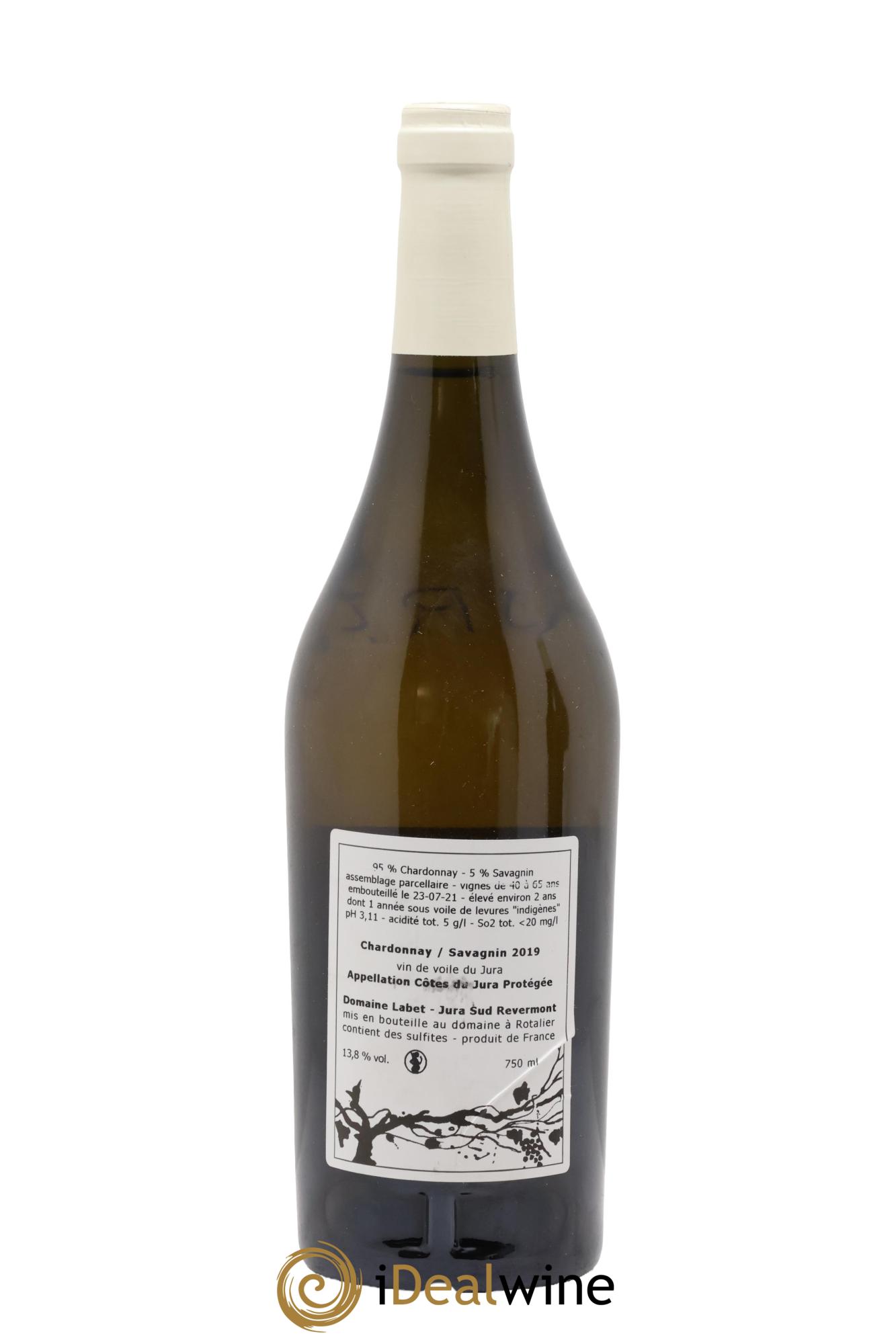 Côtes du Jura Vin de Voile Chardonnay-Savagnin Romain - Julien - Charline Labet 2019 - Lotto di 1 bottiglia - 1