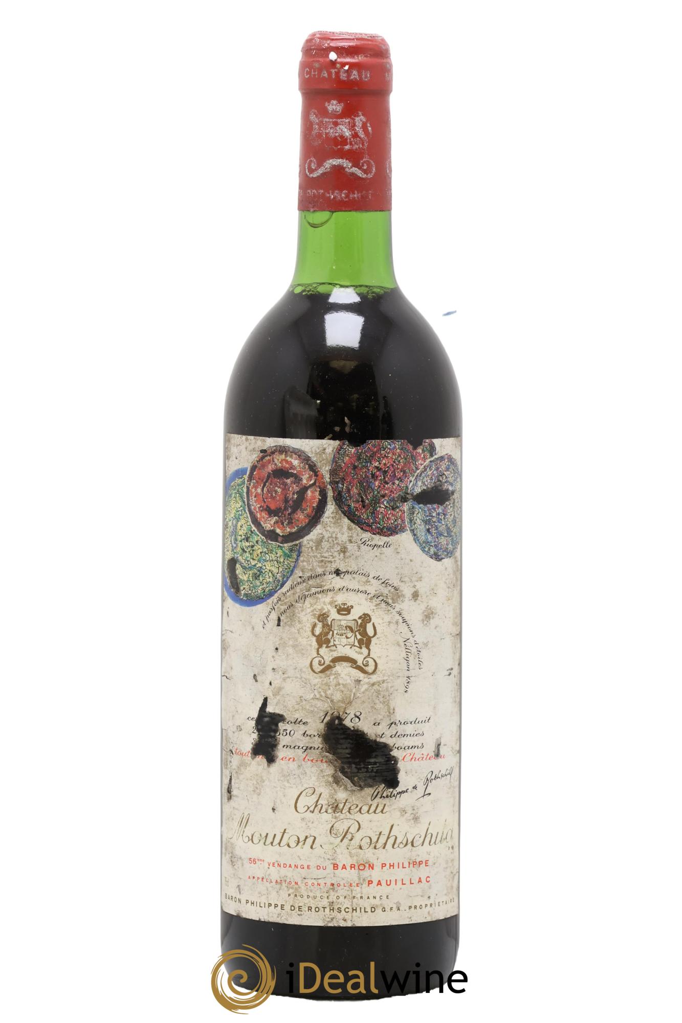 Château Mouton Rothschild 1er Grand Cru Classé 1978 - Lotto di 1 bottiglia - 0