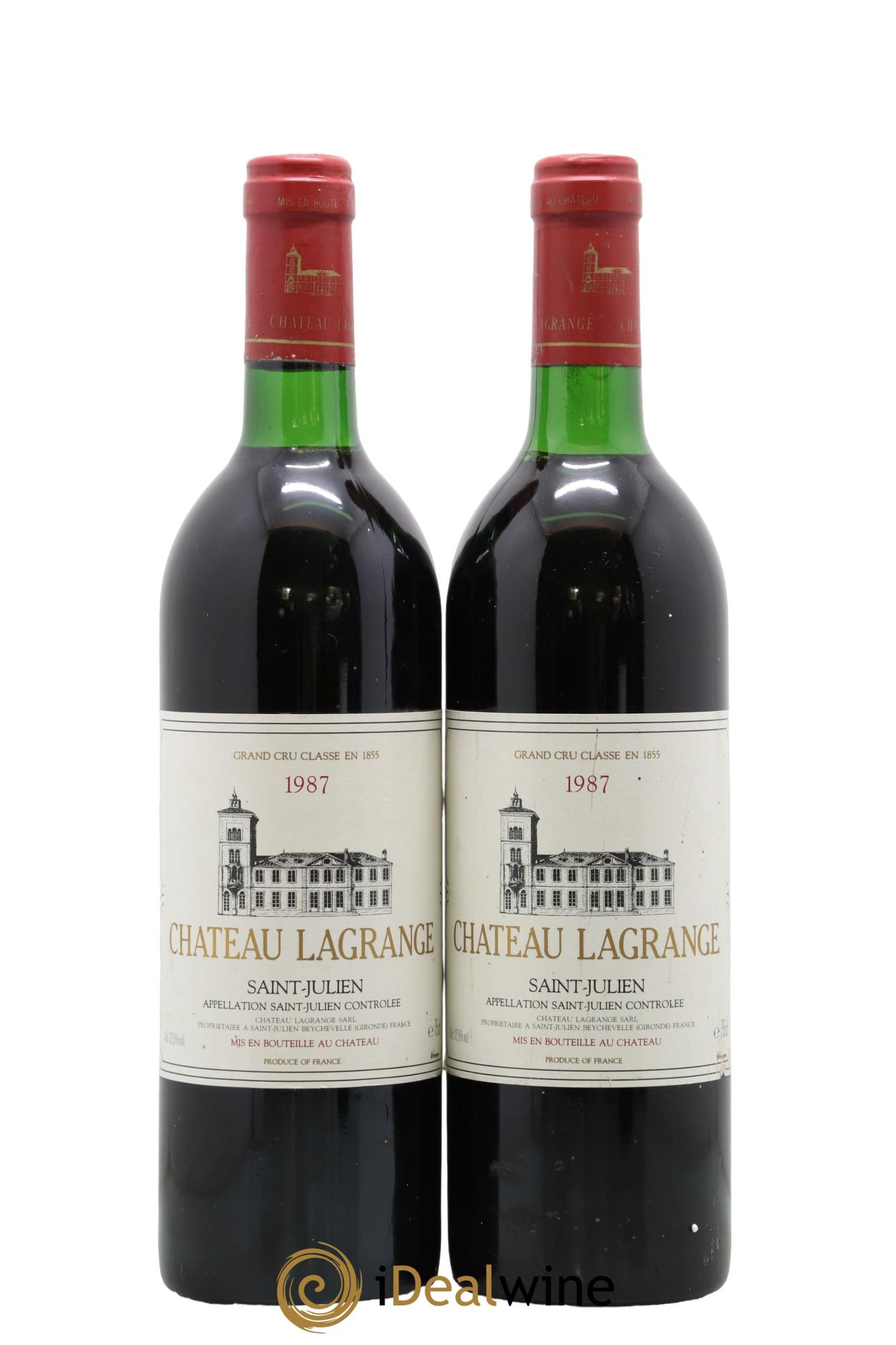 Château Lagrange 3ème Grand Cru Classé 1987 - Lot de 2 bouteilles - 0
