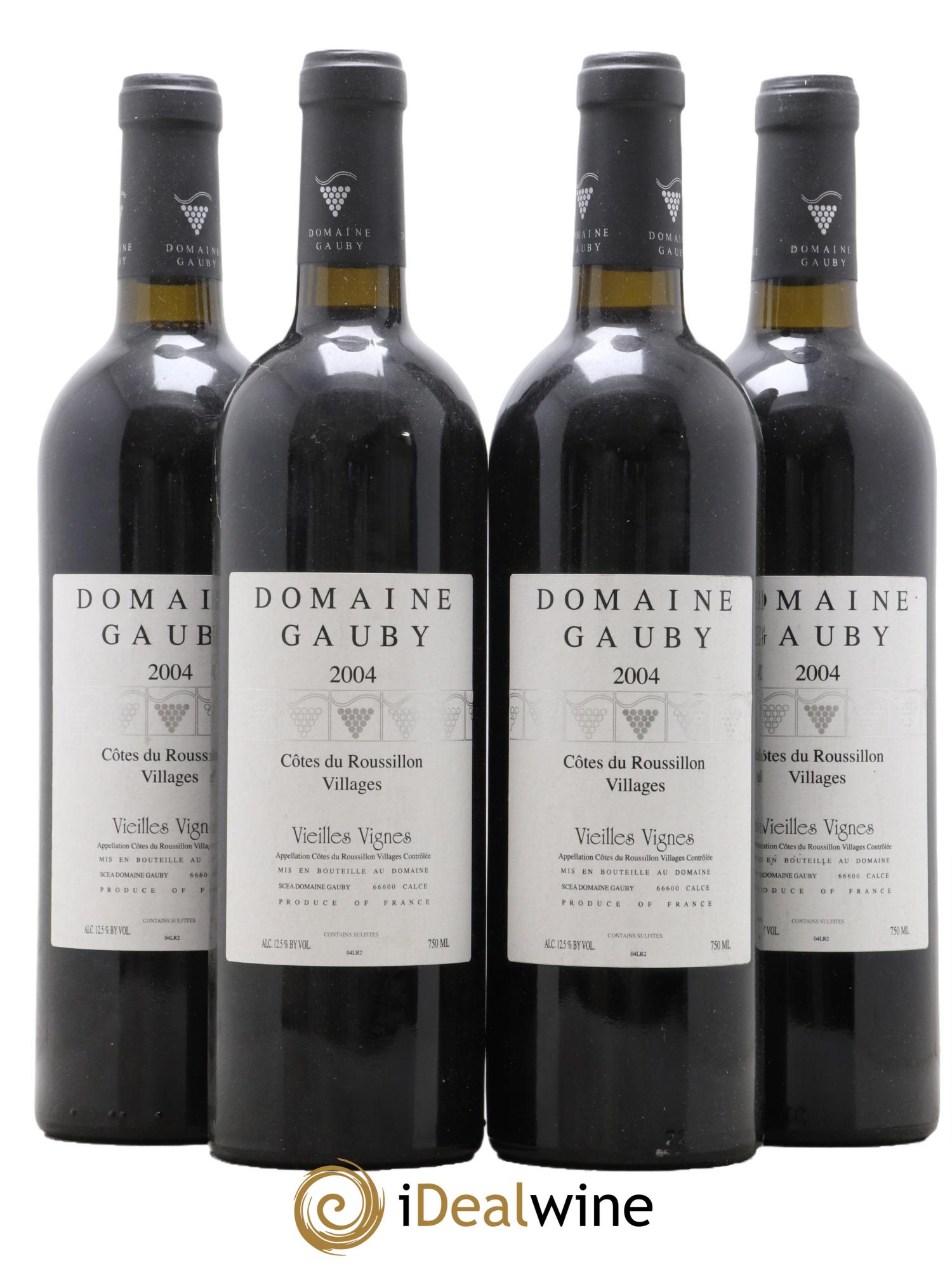 Côtes du Roussillon Villages Vieilles vignes Gauby (Domaine) 2004 - Lot of 4 bottles - 0