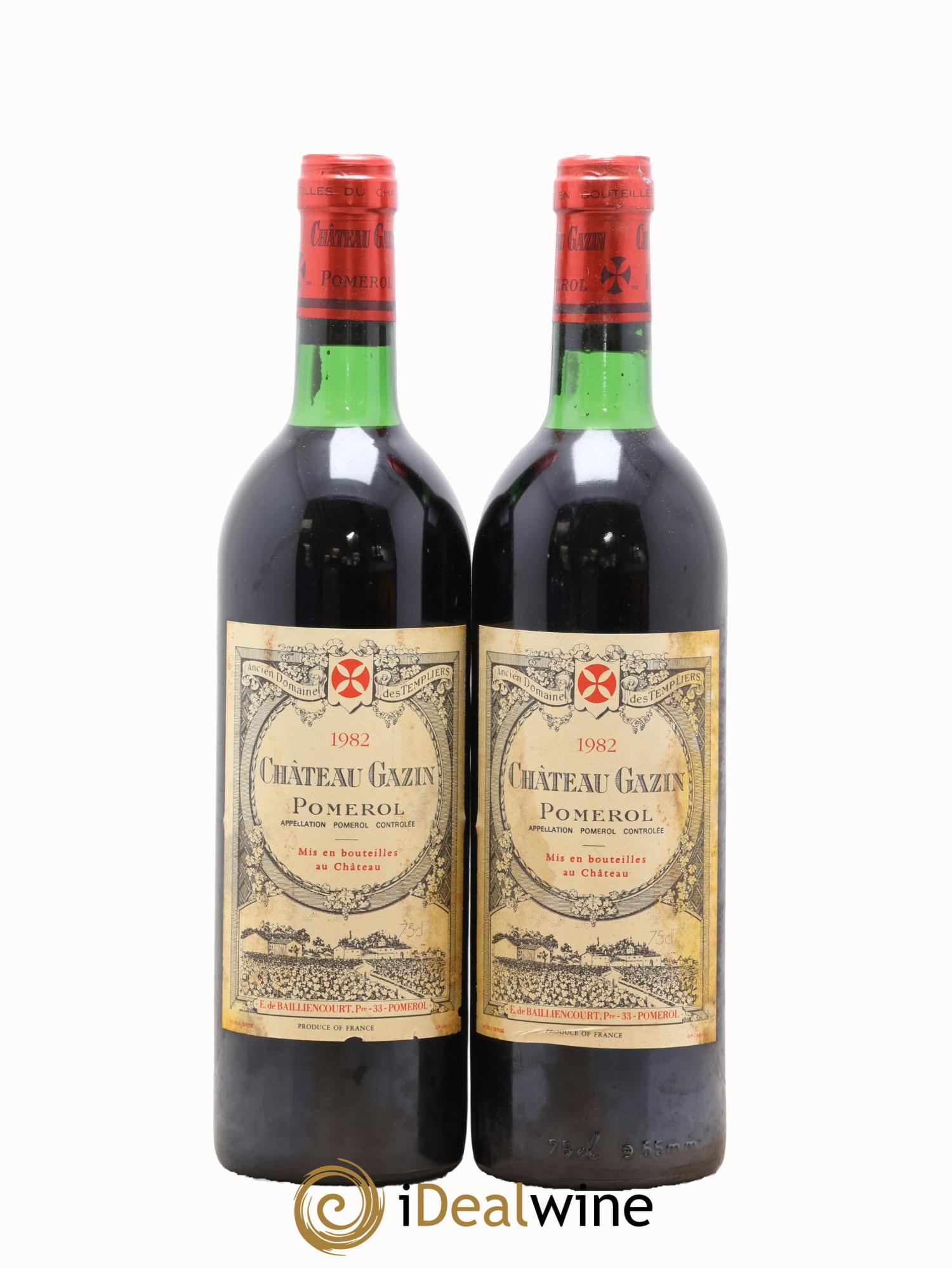 Château Gazin 1982 - Lotto di 2 bottiglie - 0