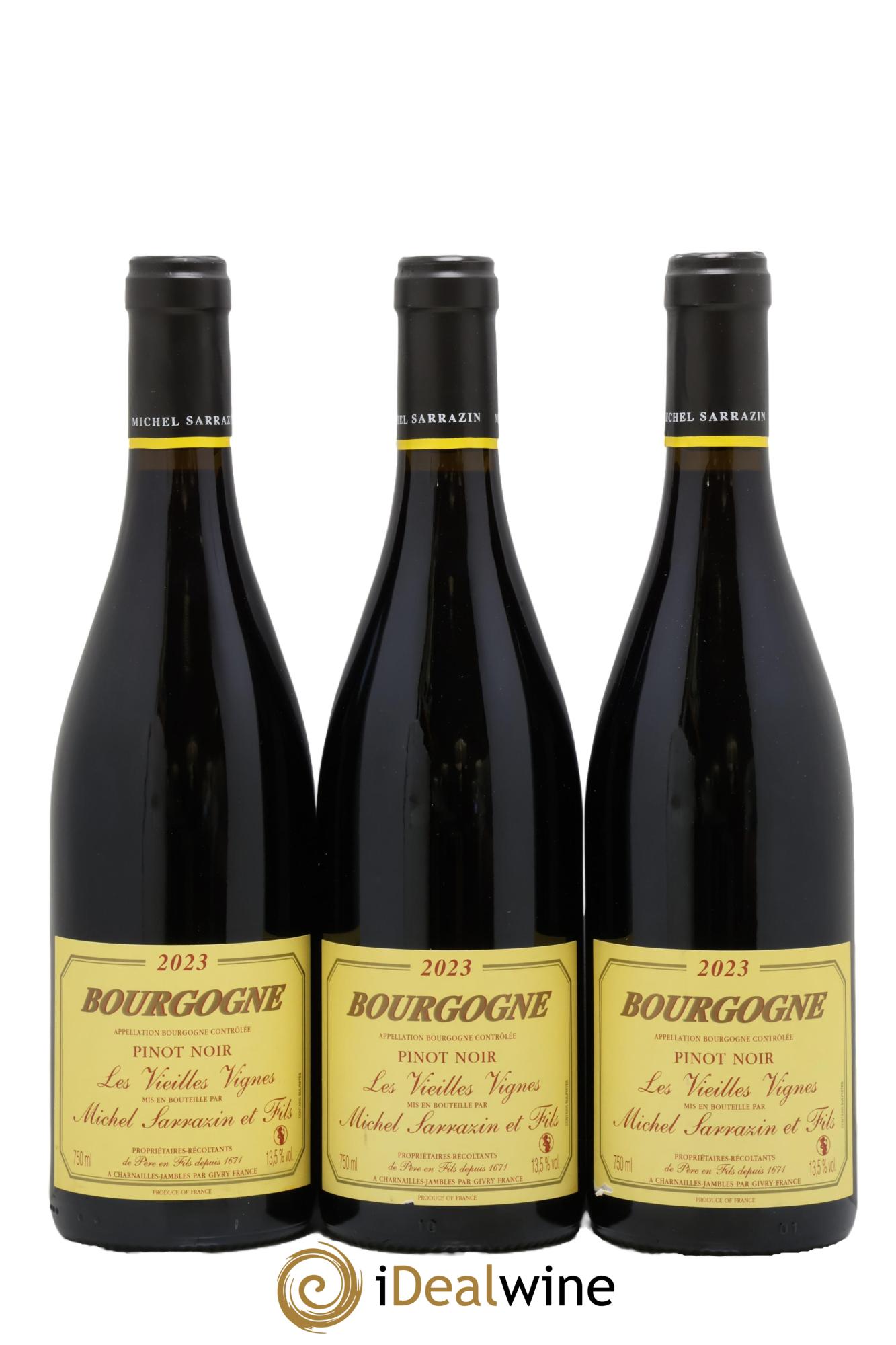 Bourgogne Vieilles Vignes Michel Sarrazin 2023 - Lot de 3 bouteilles - 0