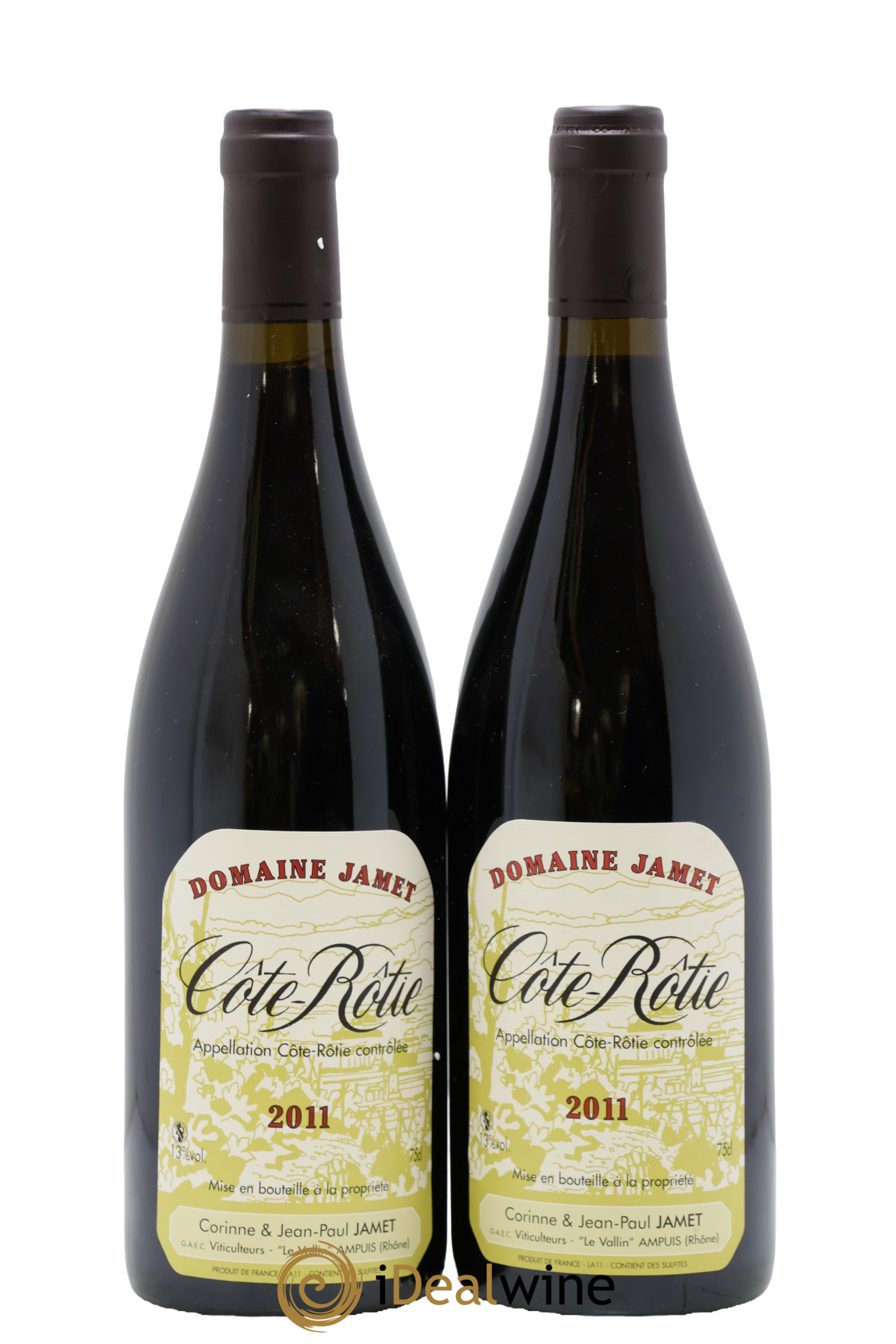 Côte-Rôtie Jamet (Domaine) 2011 - Posten von 2 Flaschen - 0