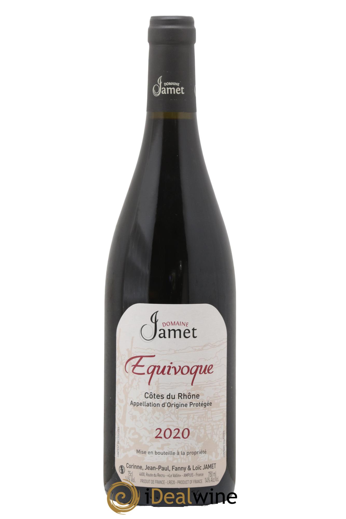 Côtes-du-Rhône Equivoque Jamet (Domaine) 2020 - Lot de 1 bouteille - 0
