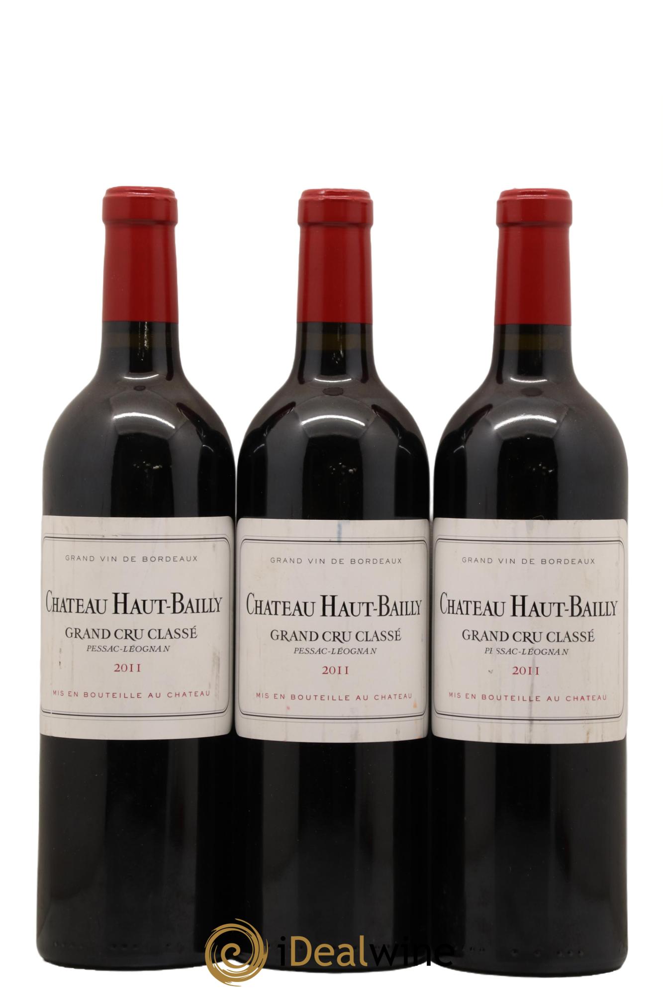 Château Haut-Bailly Cru Classé de Graves 2011 - Lot de 3 bouteilles - 0