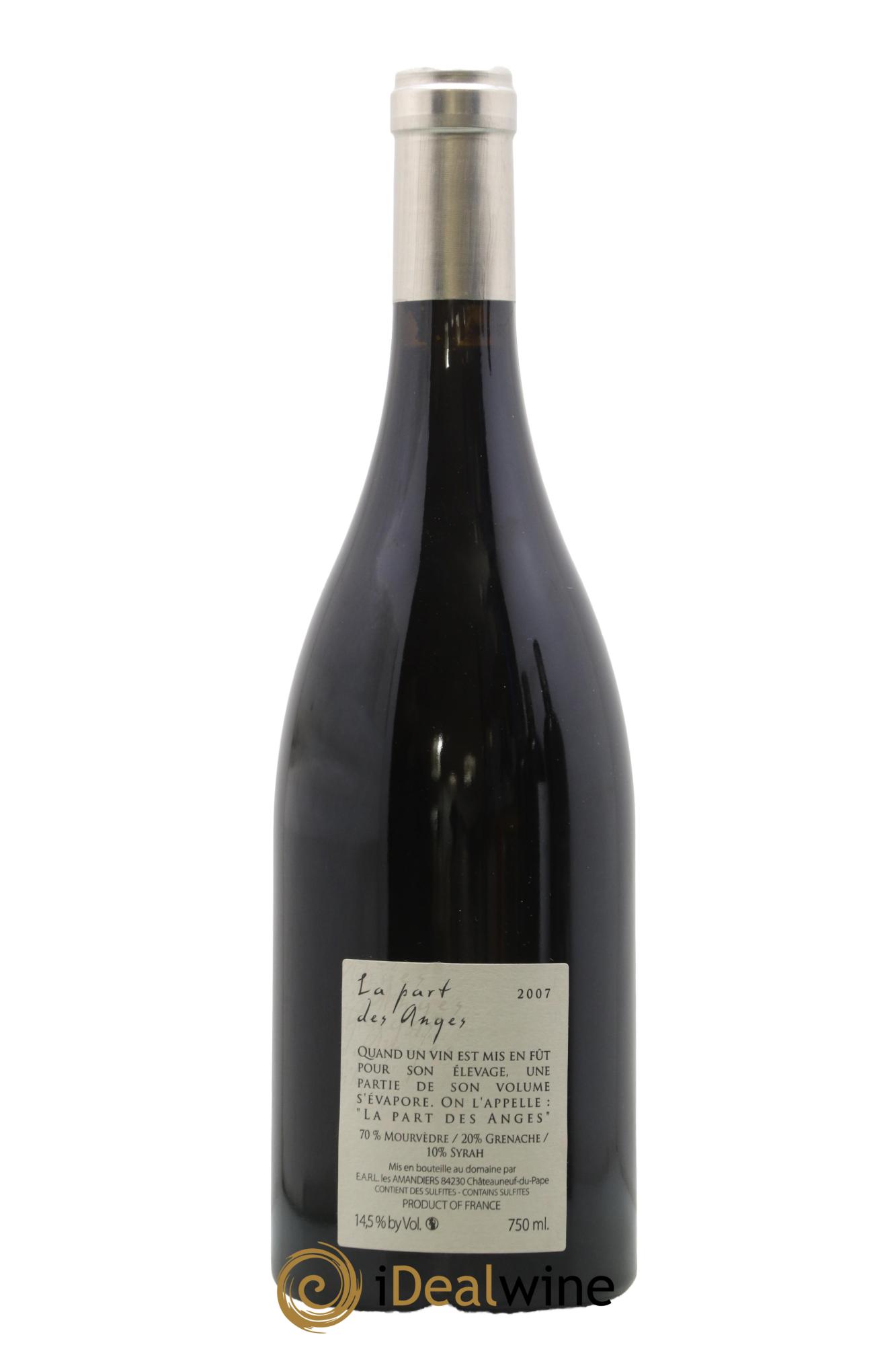 Châteauneuf-du-Pape La Part des Anges Raymond Usseglio (Domaine) 2007 - Lot de 1 bouteille - 1