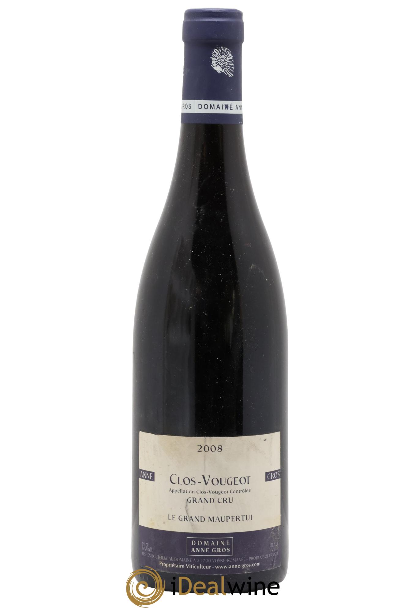 Clos de Vougeot Grand Cru Le Grand Maupertui Anne Gros 2008 - Posten von 1 Flasche - 0