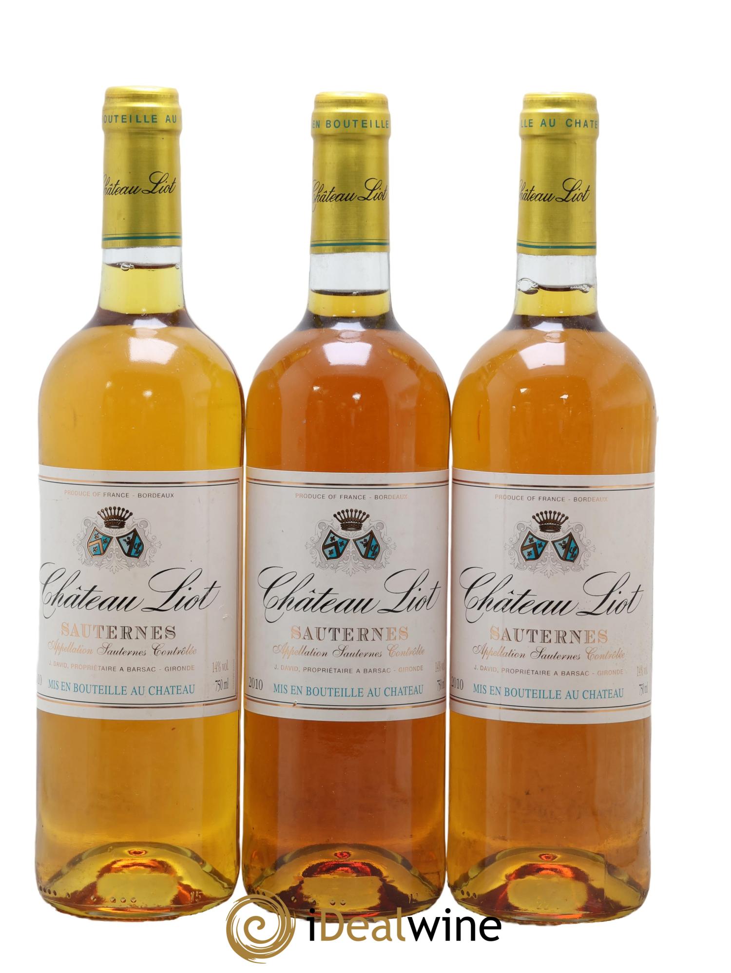 Château Liot 2010 - Lot de 3 bouteilles - 0