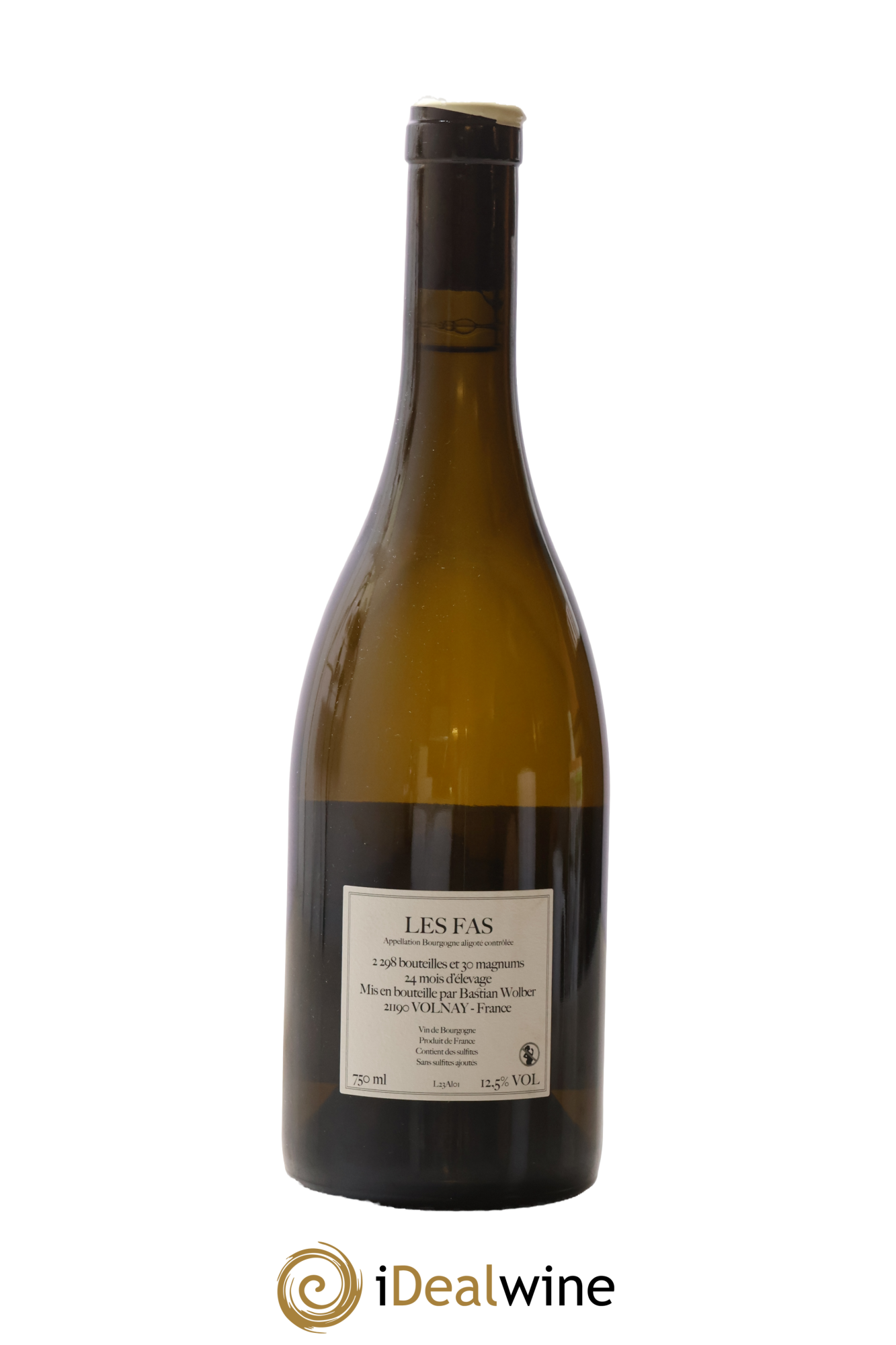 Bourgogne Aligoté Les Fas Bastian Wolber 2023 - Lot de 1 bouteille - 1