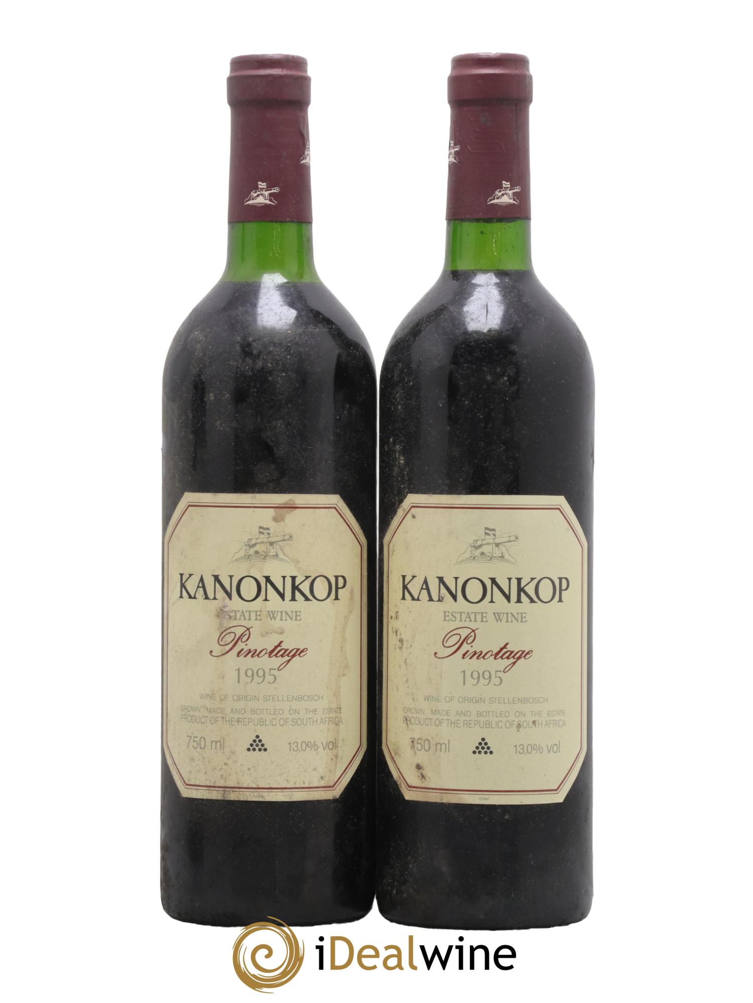 Stellenbosch Kanonkop Pinotage 1995 - Lot de 2 bouteilles - 0