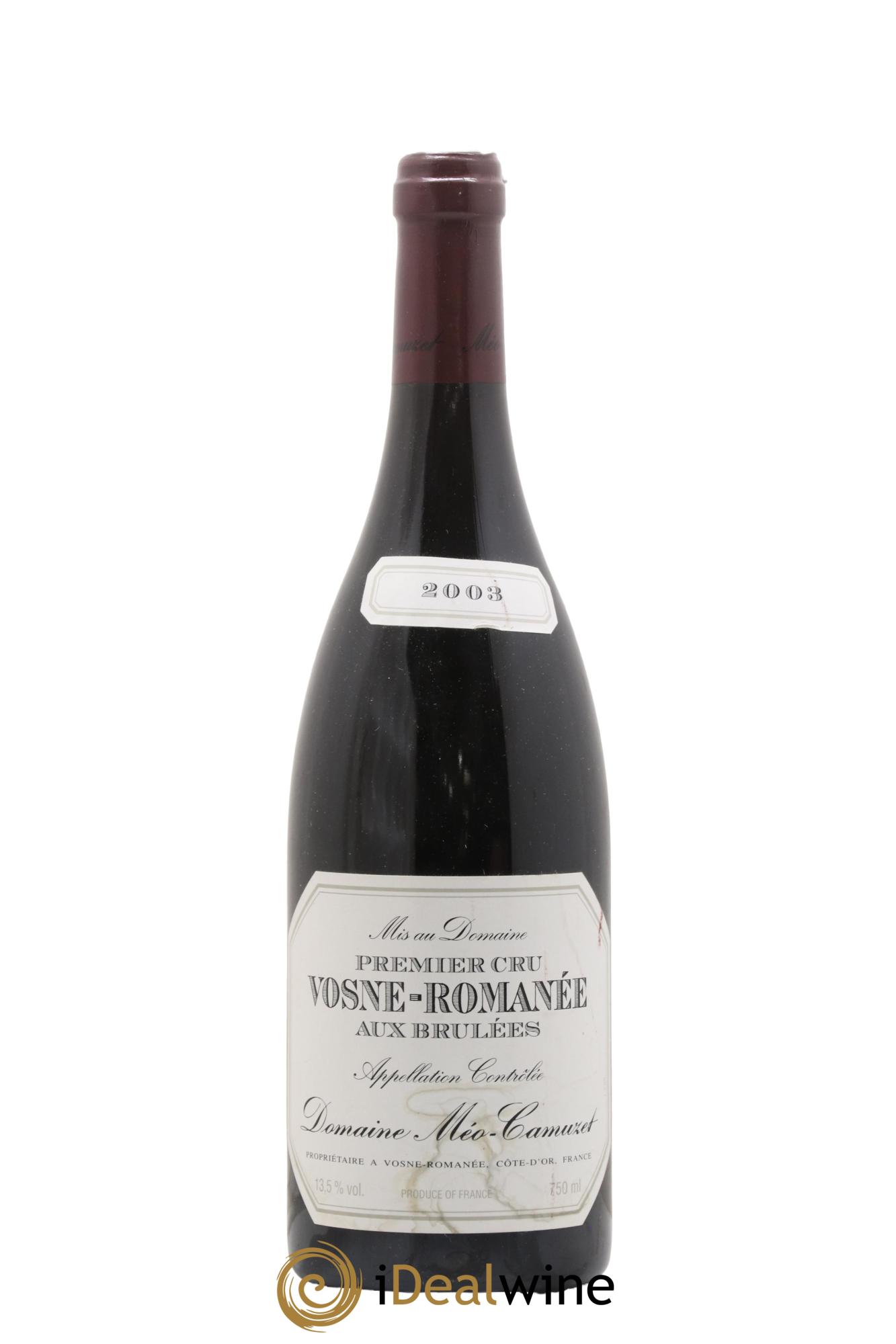Vosne-Romanée 1er Cru Aux Brûlées Méo-Camuzet (Domaine) 2003 - Lotto di 1 bottiglia - 0