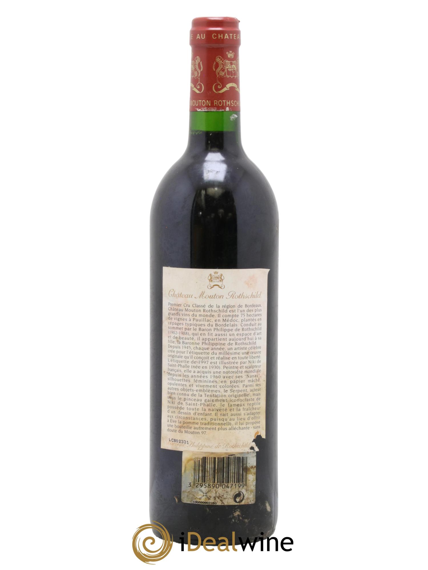 Château Mouton Rothschild 1er Grand Cru Classé 1997 - Lotto di 1 bottiglia - 1