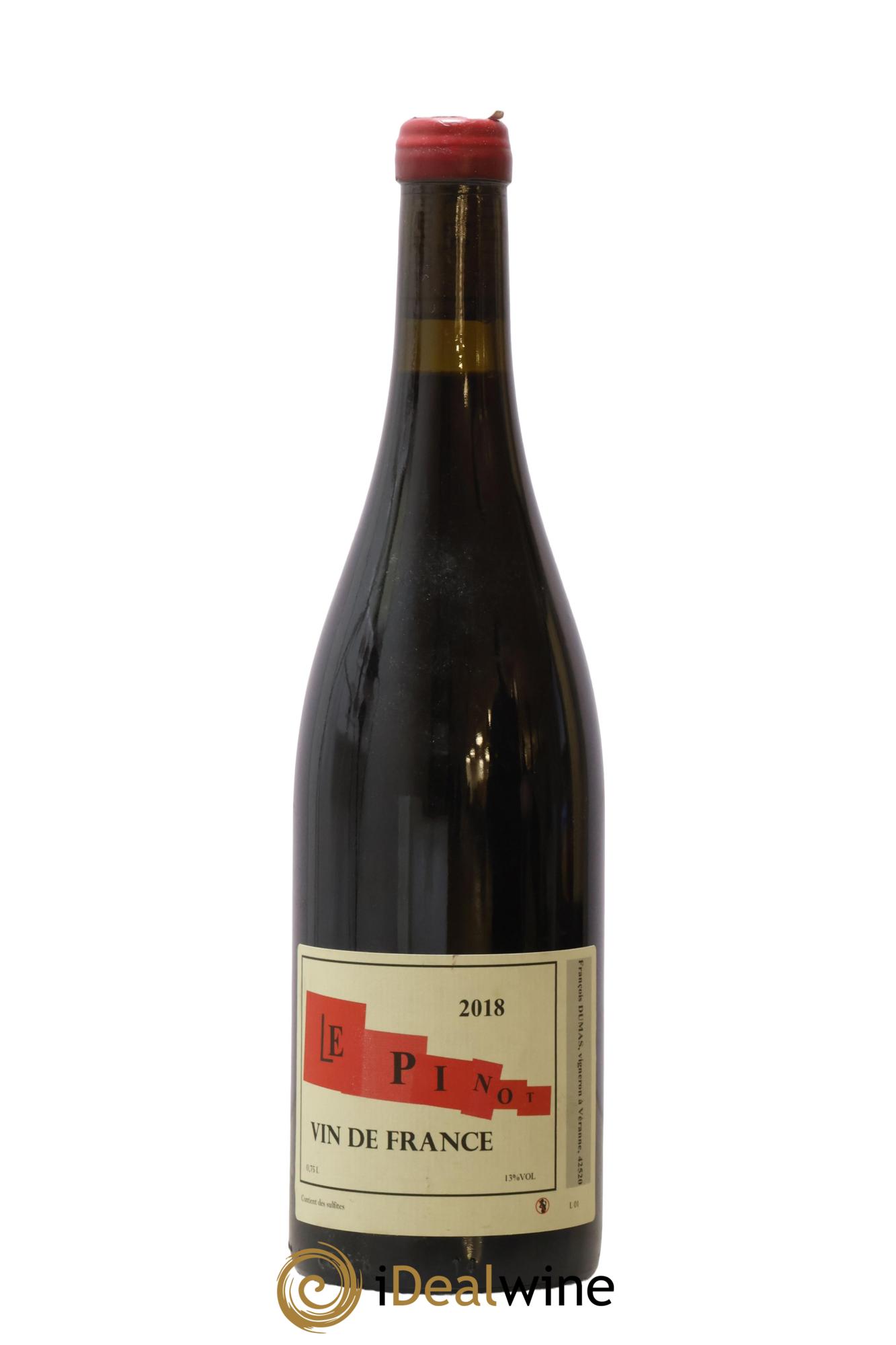 Vin de France Pinot Noir François Dumas 2018 - Lot de 1 bouteille - 0