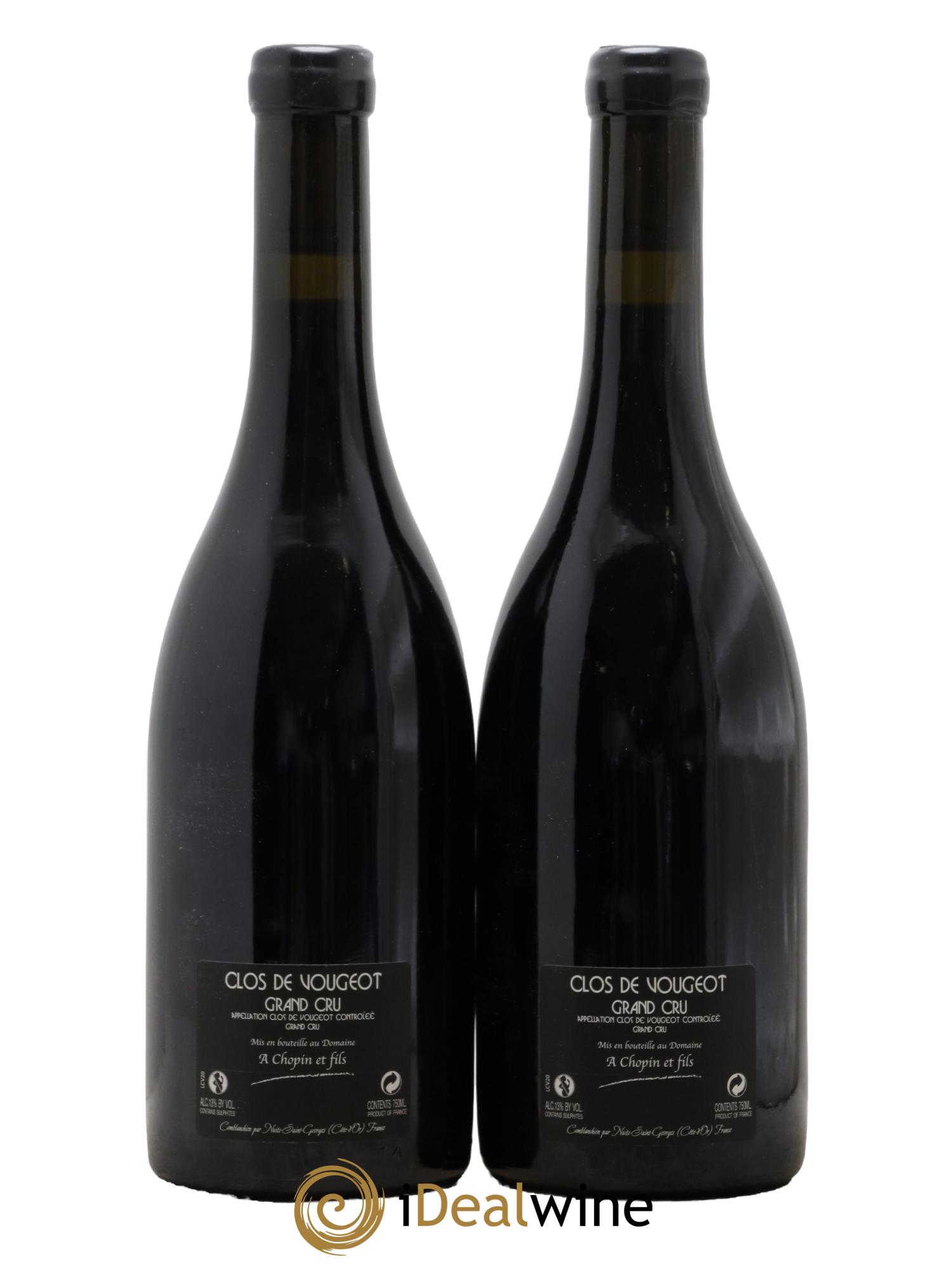 Clos de Vougeot Grand Cru Domaine Arnault Chopin 2019 - Lotto di 2 bottiglie - 1