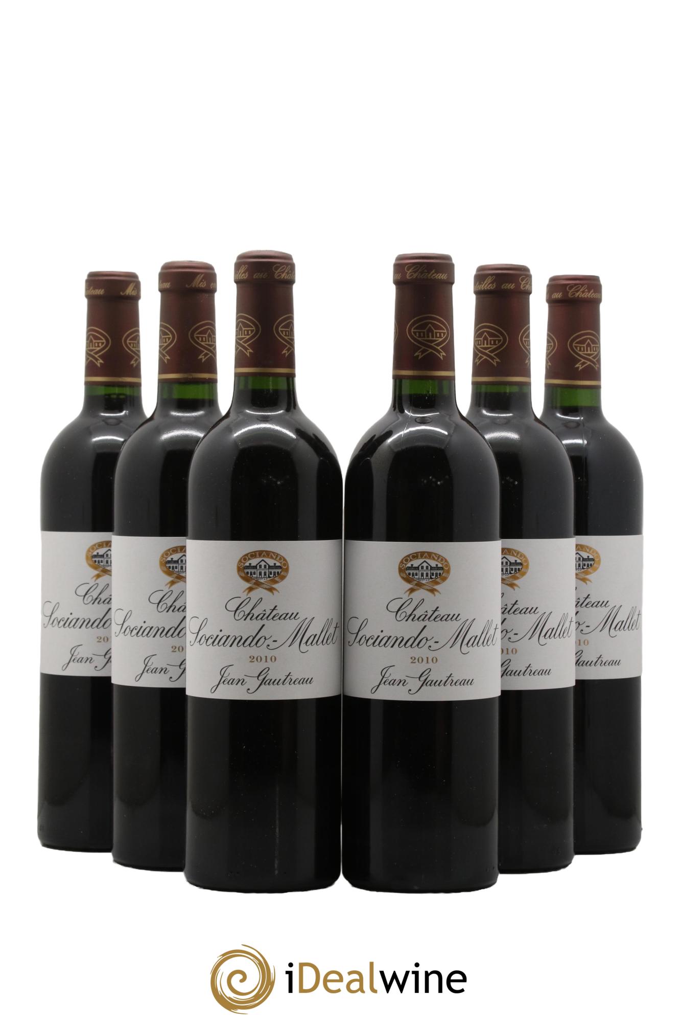 Château Sociando Mallet 2010 - Lotto di 6 bottiglie - 0