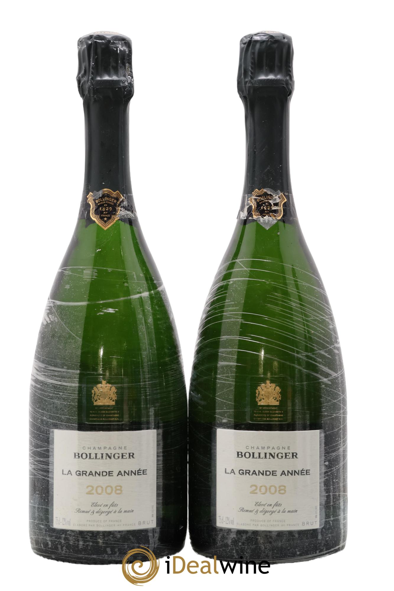 La Grande Année Brut Bollinger 2008 - Lot of 2 bottles - 0