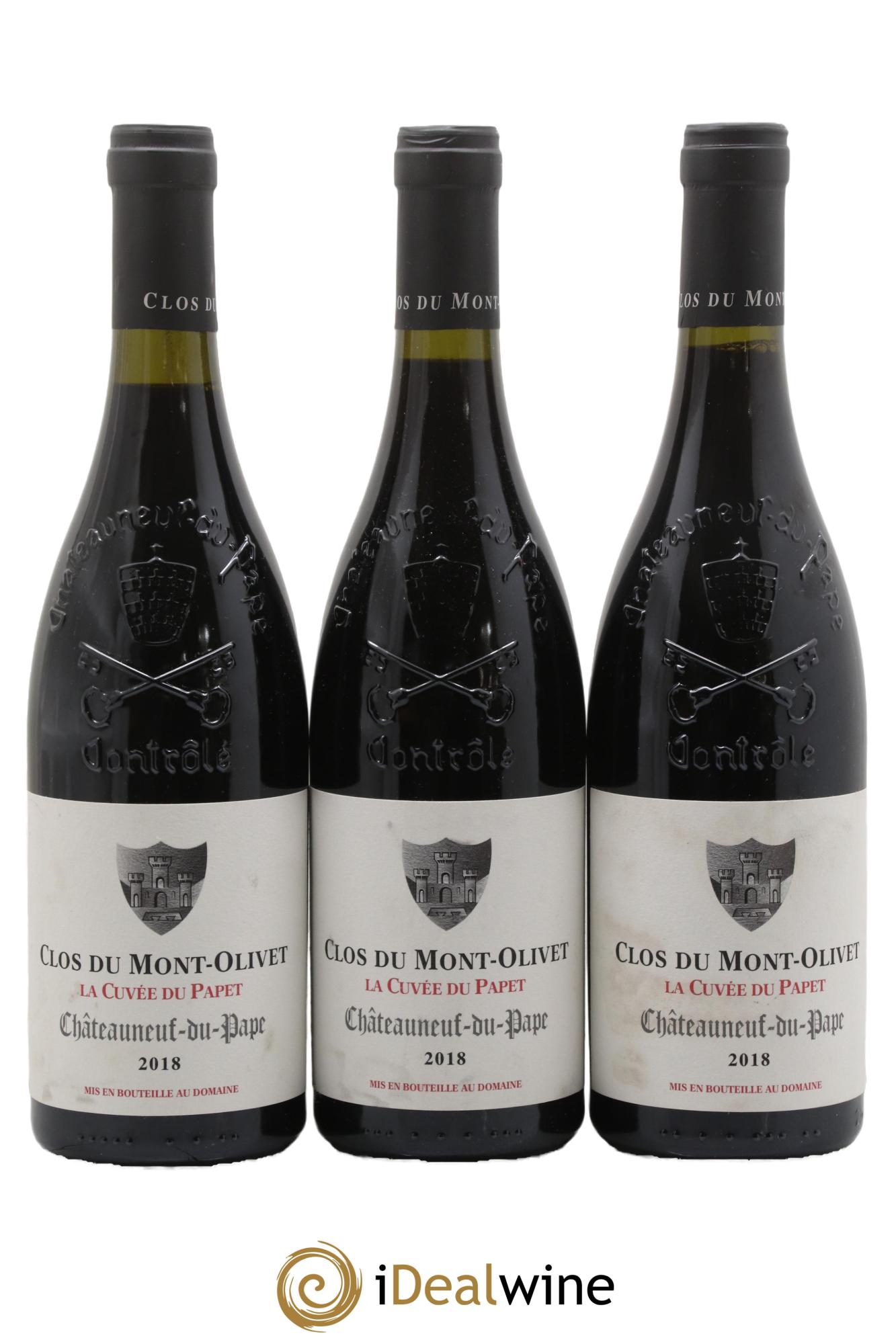 Châteauneuf-du-Pape Cuvée du Papet Clos du Mont-Olivet  2018 - Lotto di 3 bottiglie - 0