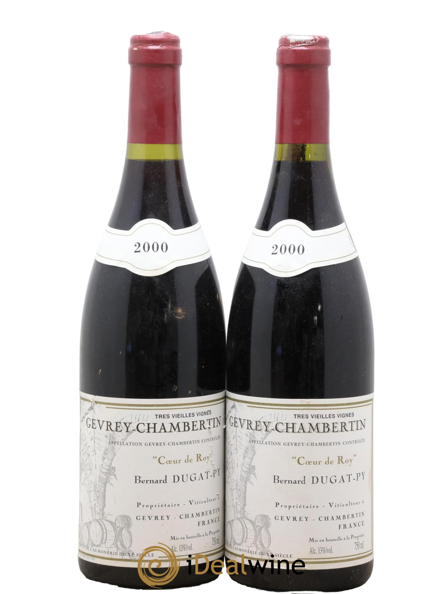 Gevrey-Chambertin Coeur de Roy Très Vieilles Vignes Dugat-Py 2000 - Lotto di 2 bottiglie - 0
