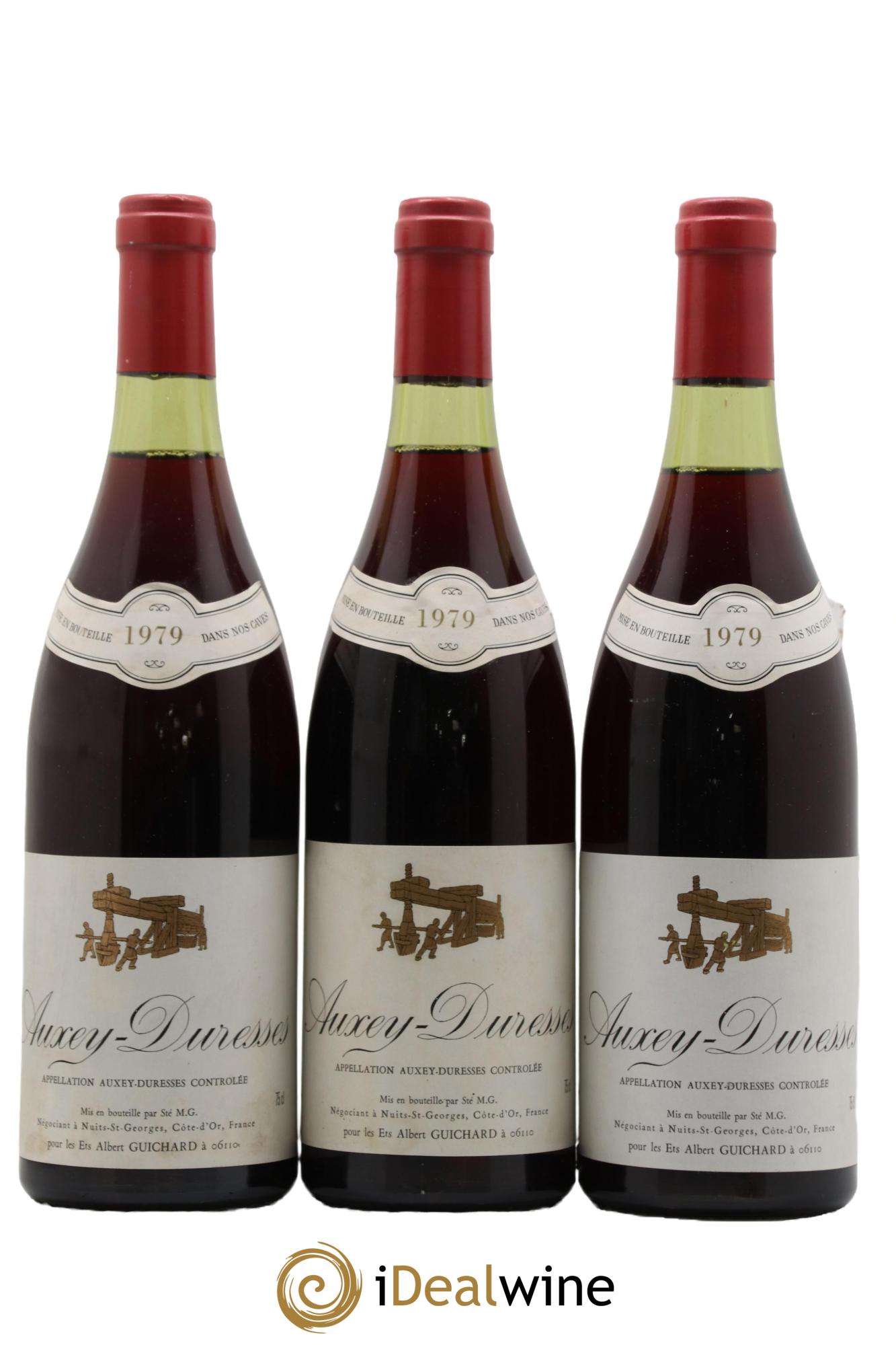Auxey-Duresses Domaine Albert Guichard 1979 - Lot de 3 bouteilles - 0