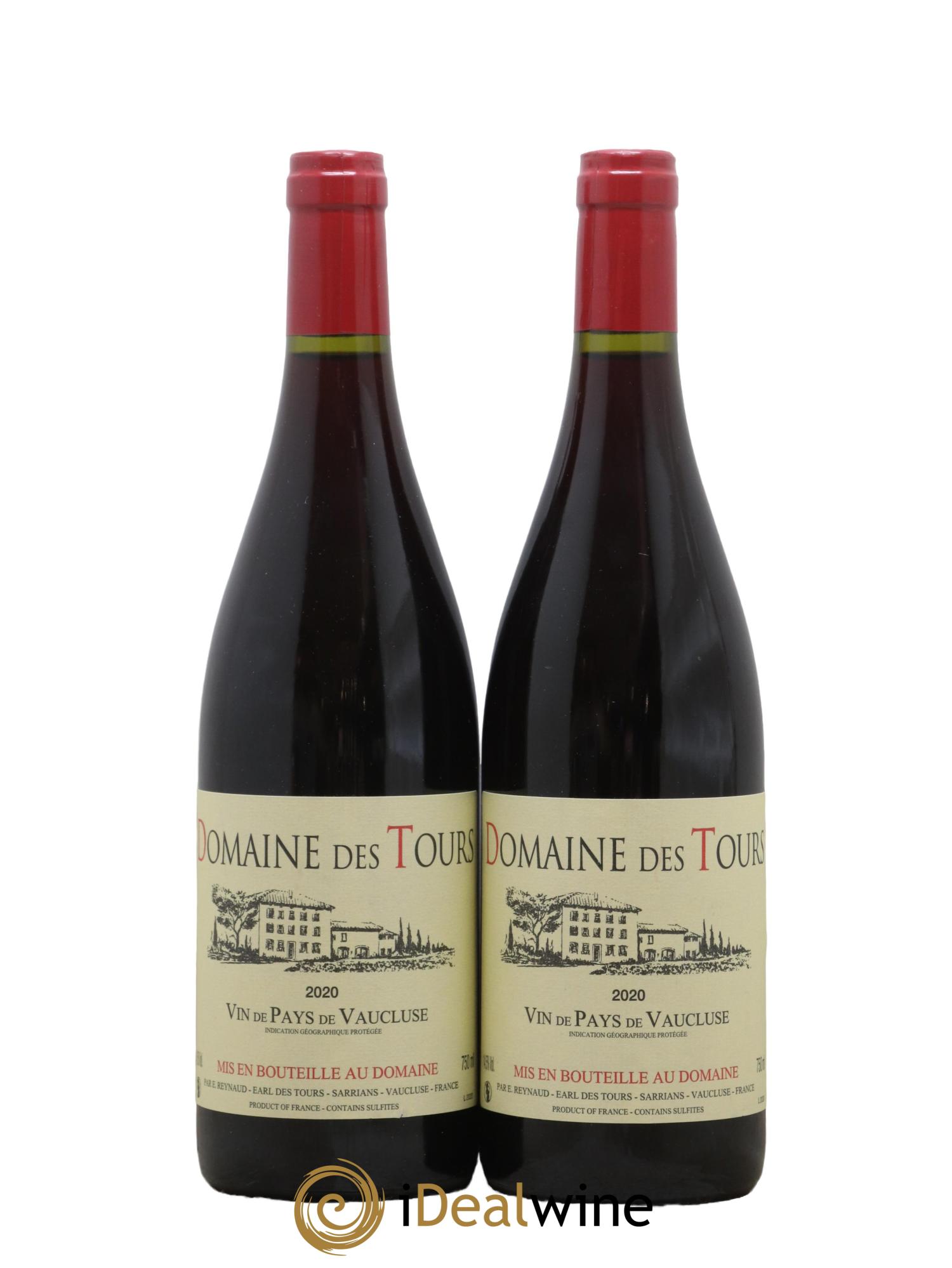 Vaucluse (Vin de Pays de Vaucluse) Domaine des Tours Emmanuel Reynaud 2020 - Lot de 2 bouteilles - 0