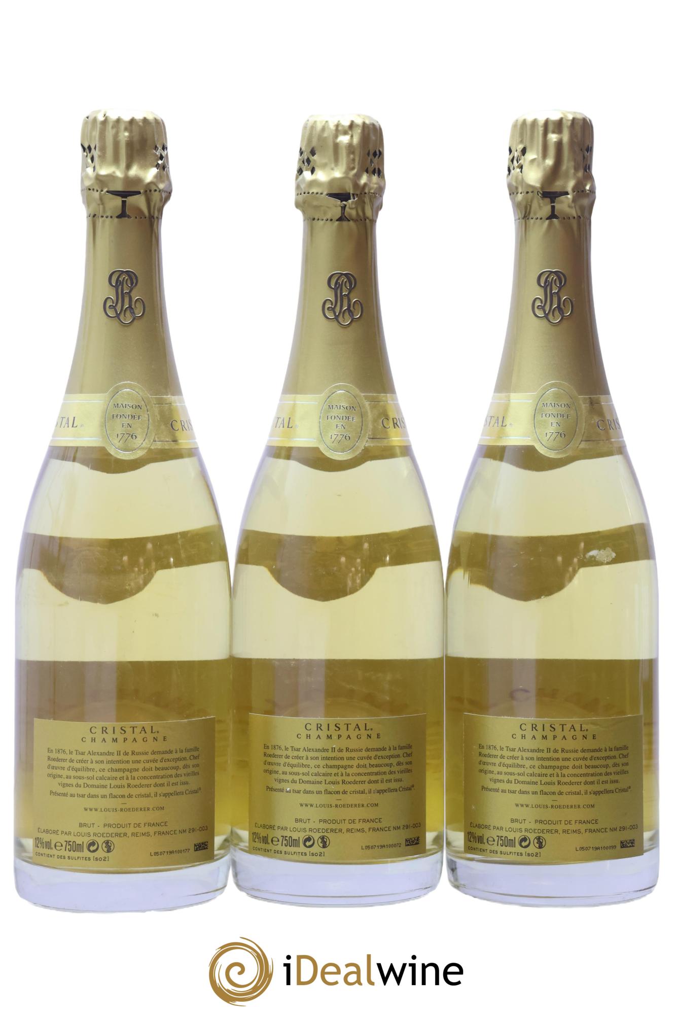 Cristal Louis Roederer 2008 - Posten von 3 Flaschen - 1