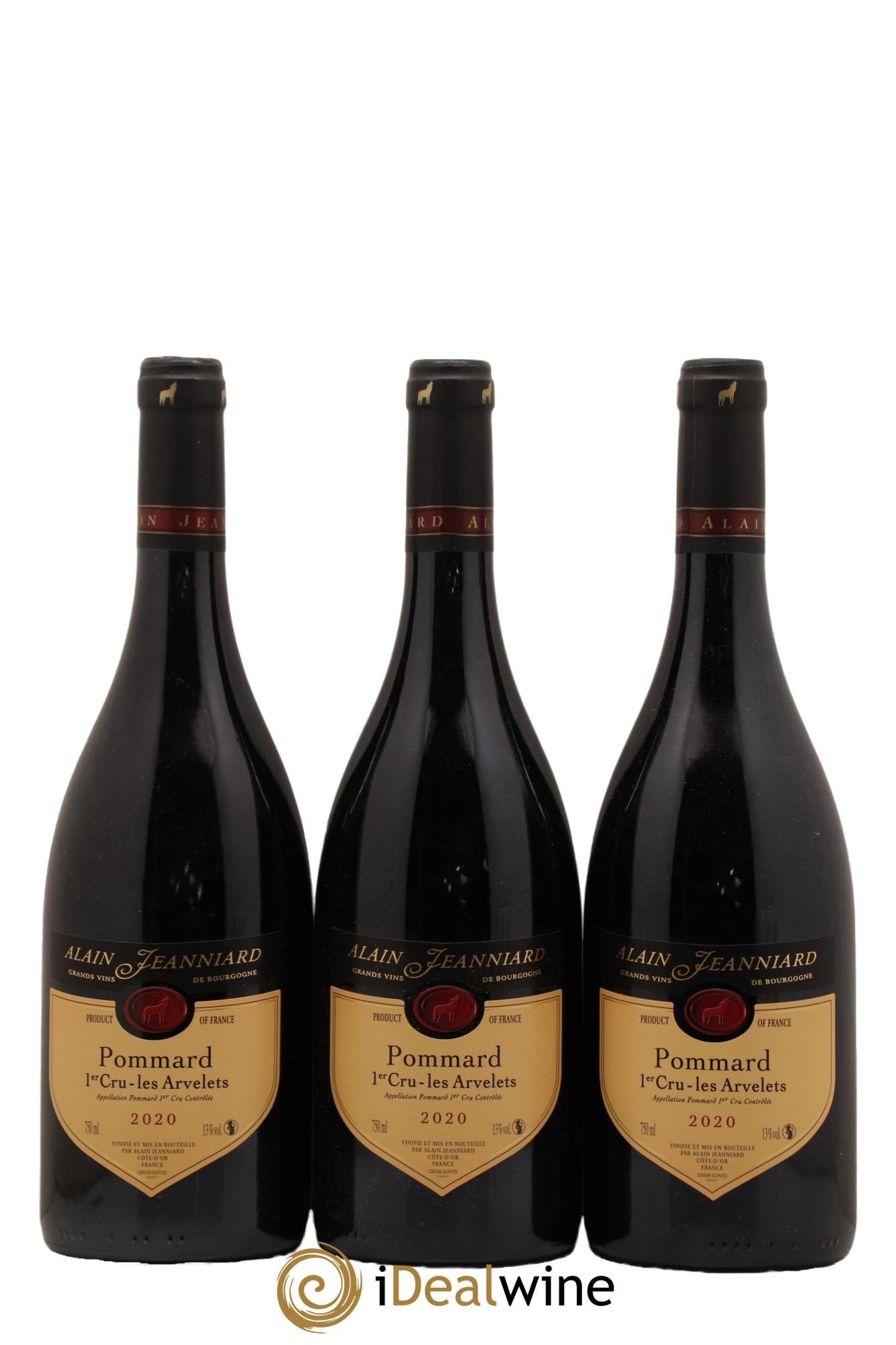 Pommard 1er Cru Les Arvelets Domaine Alain Jeanniard 2020 - Lot of 3 bottles - 0