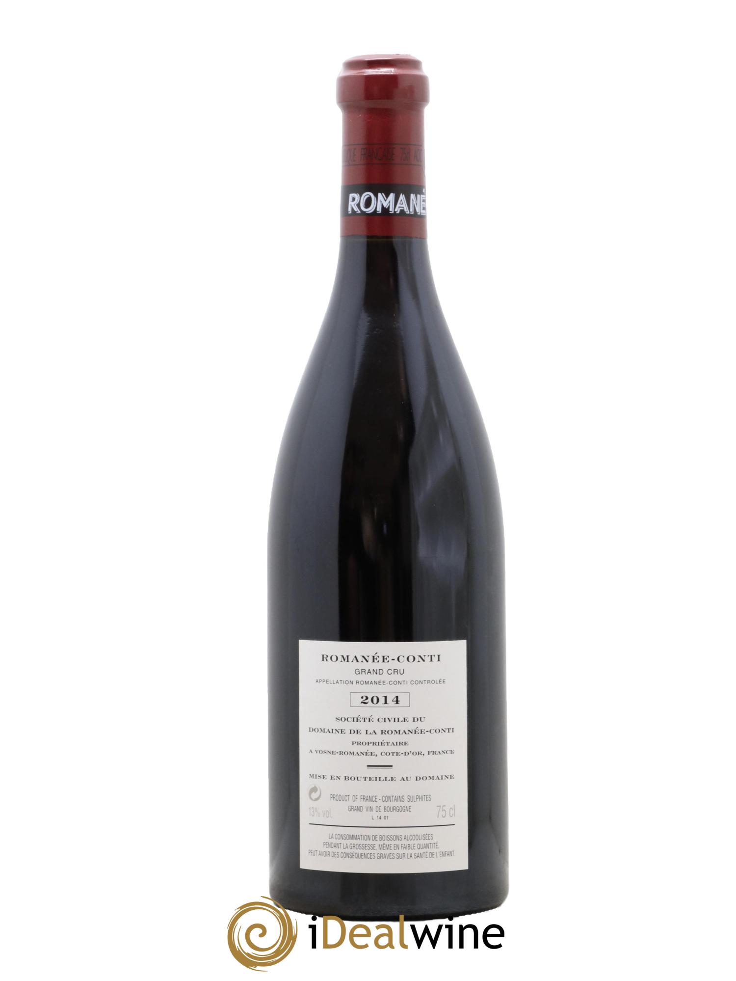 Romanée-Conti Grand Cru Domaine de la Romanée-Conti  2014 - Lot de 1 bouteille - 1