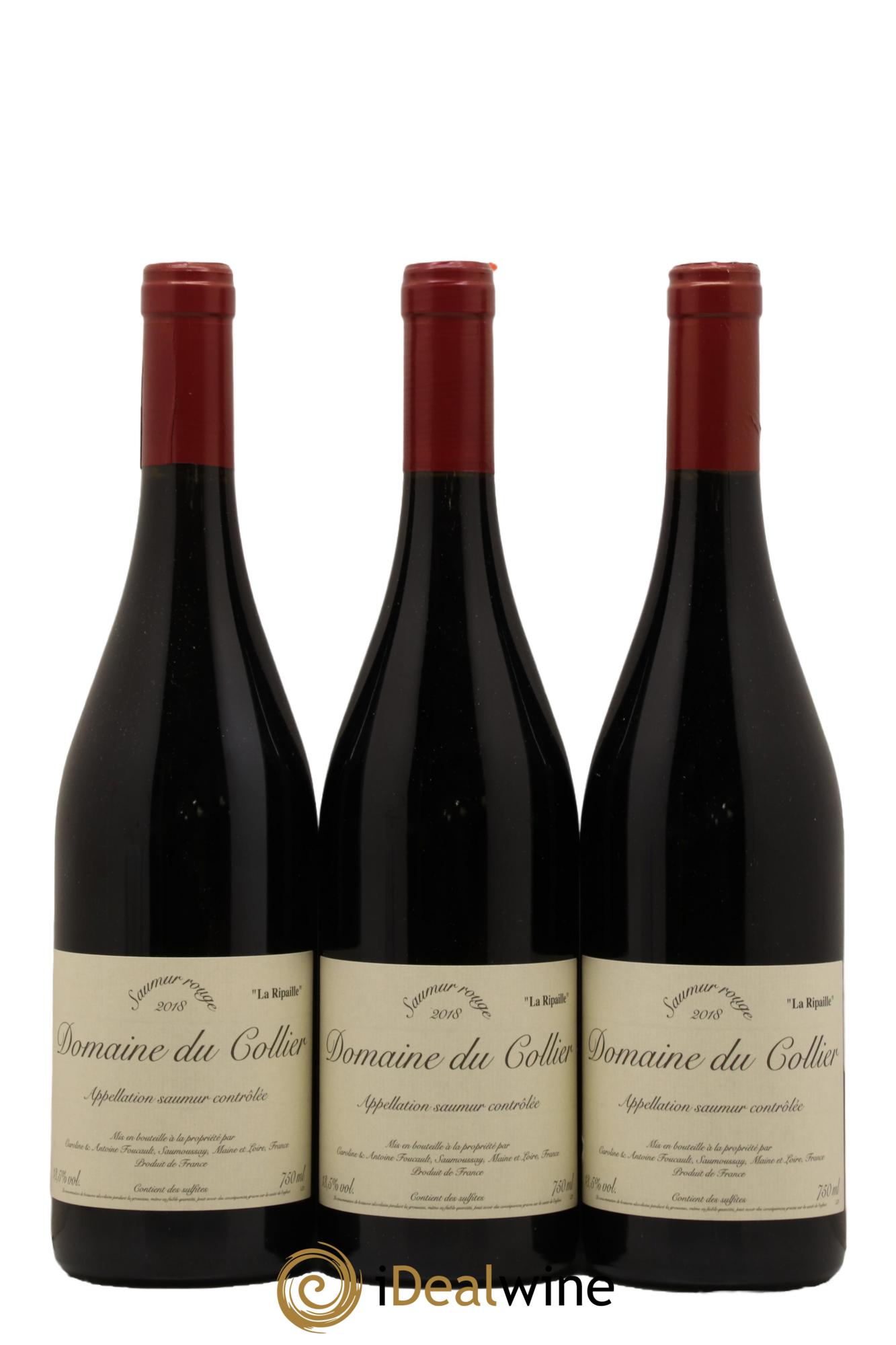 Saumur La Ripaille Domaine du Collier 2018 - Lot de 3 bouteilles - 0